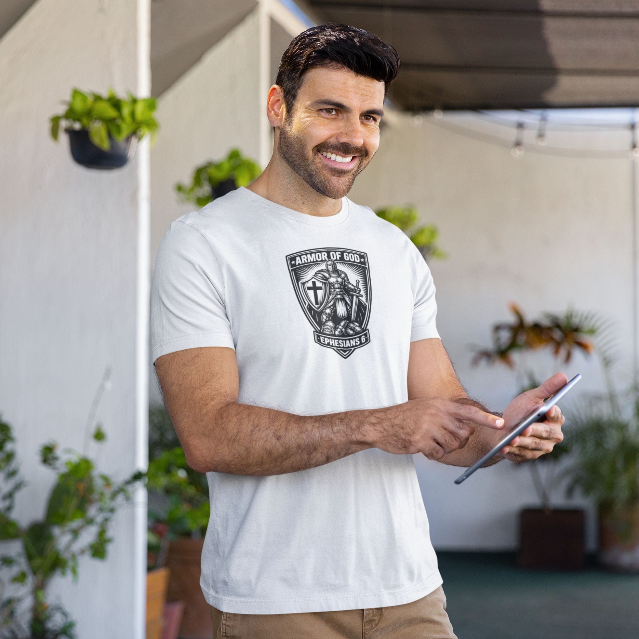 Armor of God Christian T-Shirt | Minimalist Black Graphic