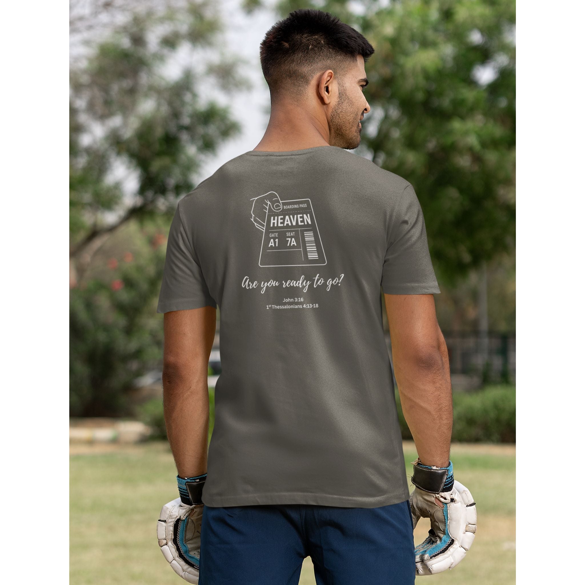 Boarding Pass to Heaven Christian T-Shirt — John 3:16 Faith Design