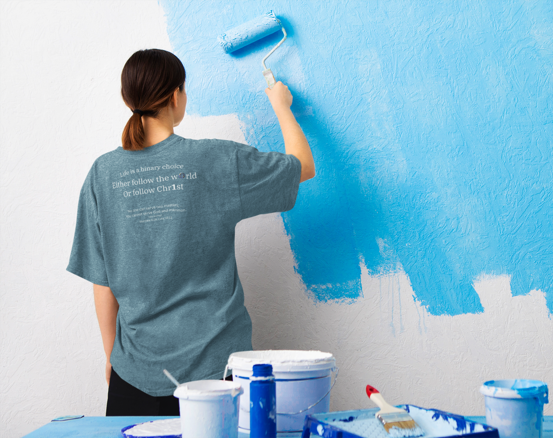 Binary Choice — Christian T-Shirt | Faith Has No Middle Ground — Lampstand