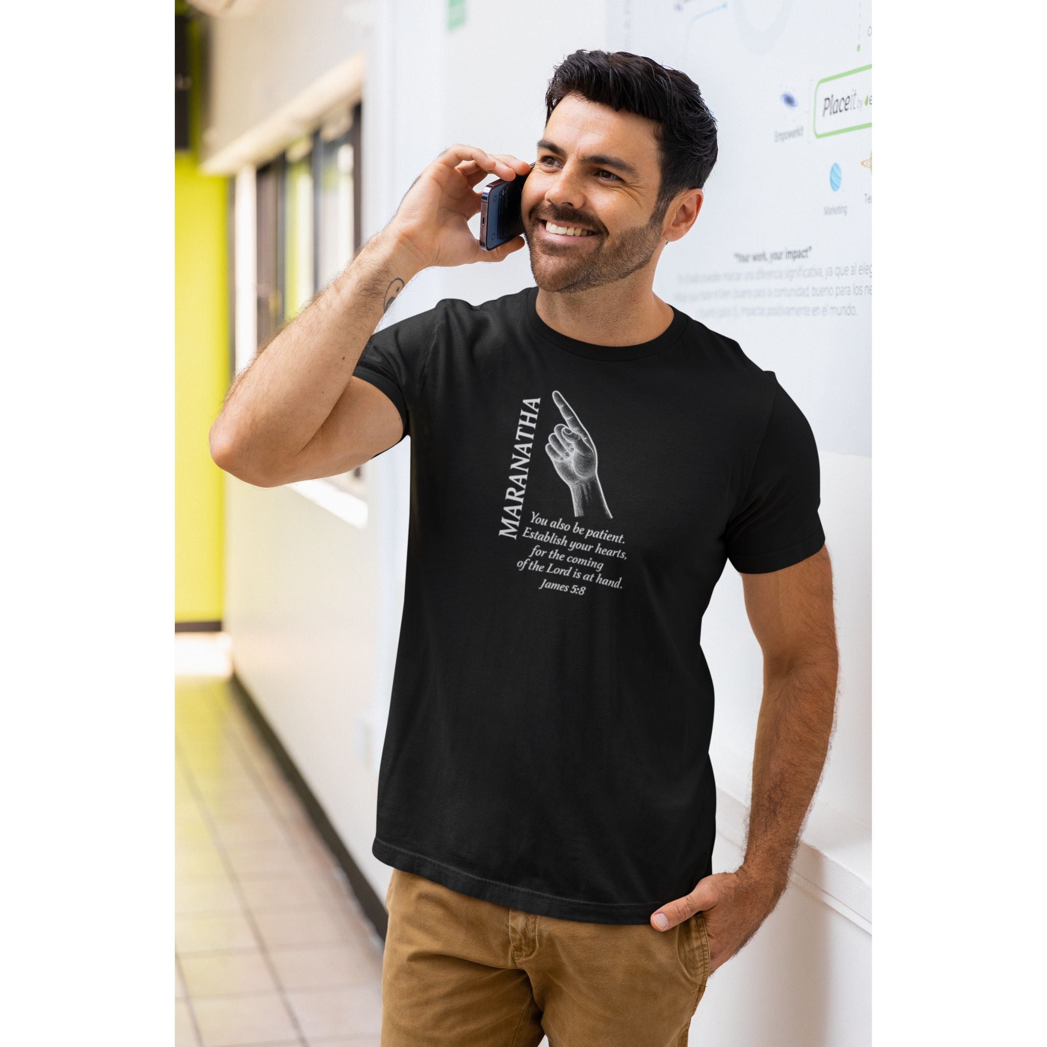 Maranatha Christian T-Shirt — James 5:8 Faith Message