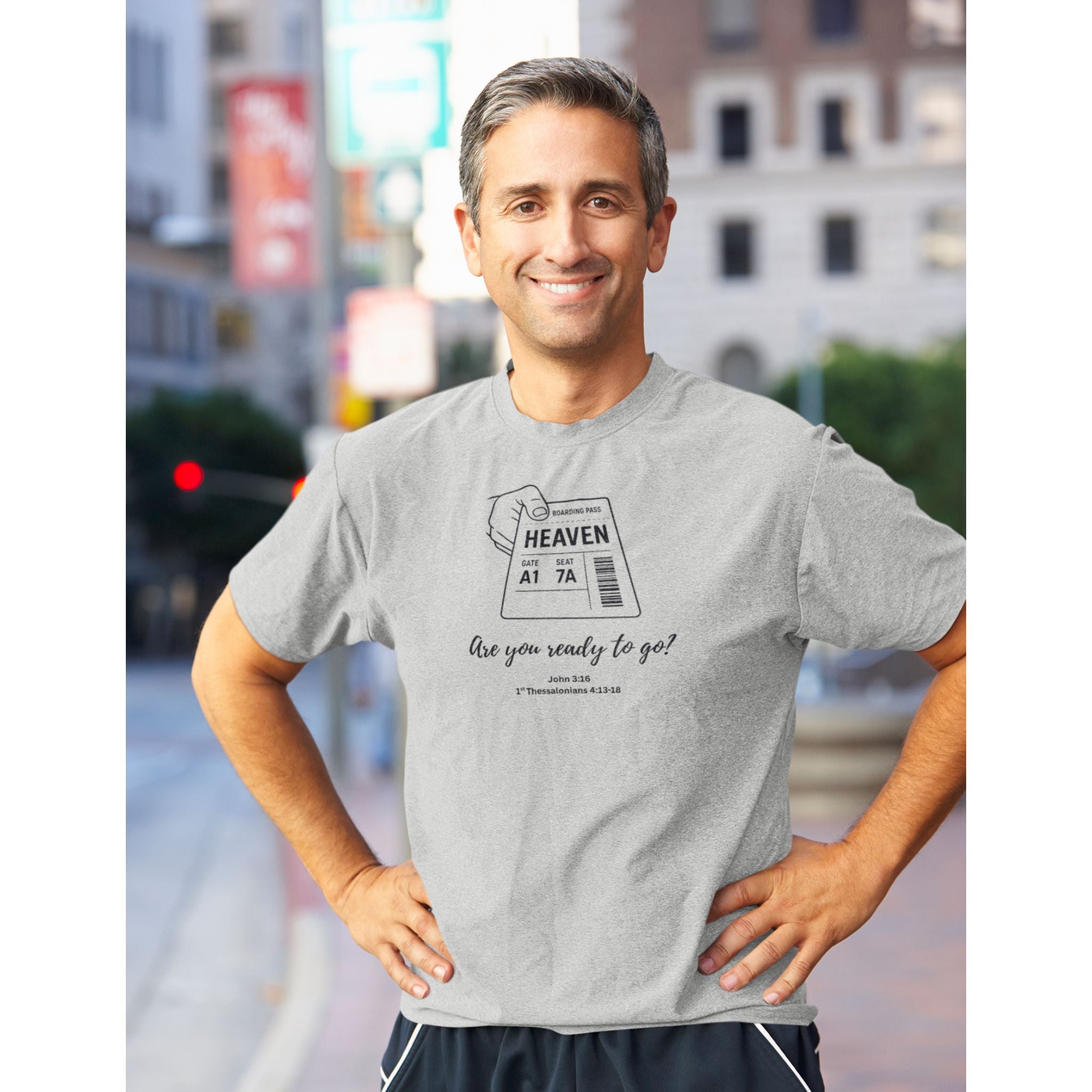 Boarding Pass — Christian T-Shirt | Ready for Heaven | Minimalist Edition