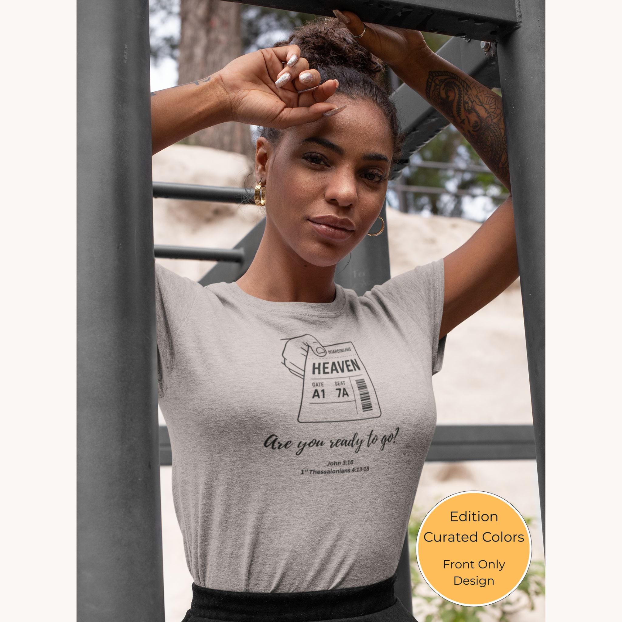 Boarding Pass — Christian T-Shirt | Ready for Heaven | Minimalist Edition