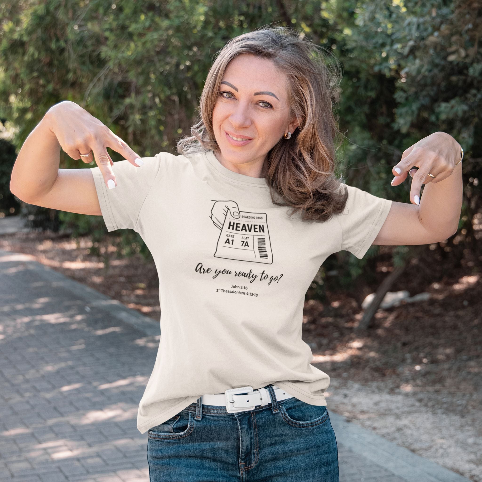 Boarding Pass — Christian T-Shirt | Ready for Heaven | Minimalist Edition