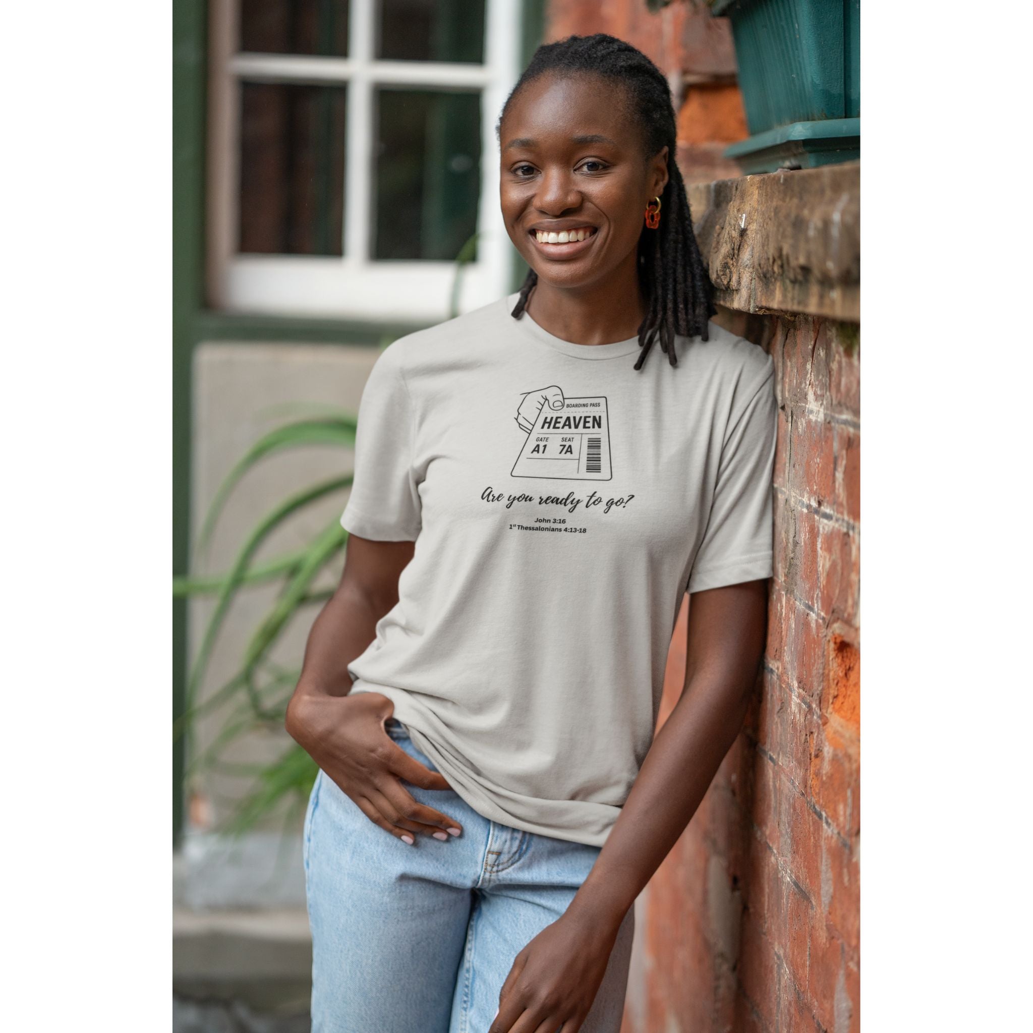 Boarding Pass — Christian T-Shirt | Ready for Heaven | Minimalist Edition