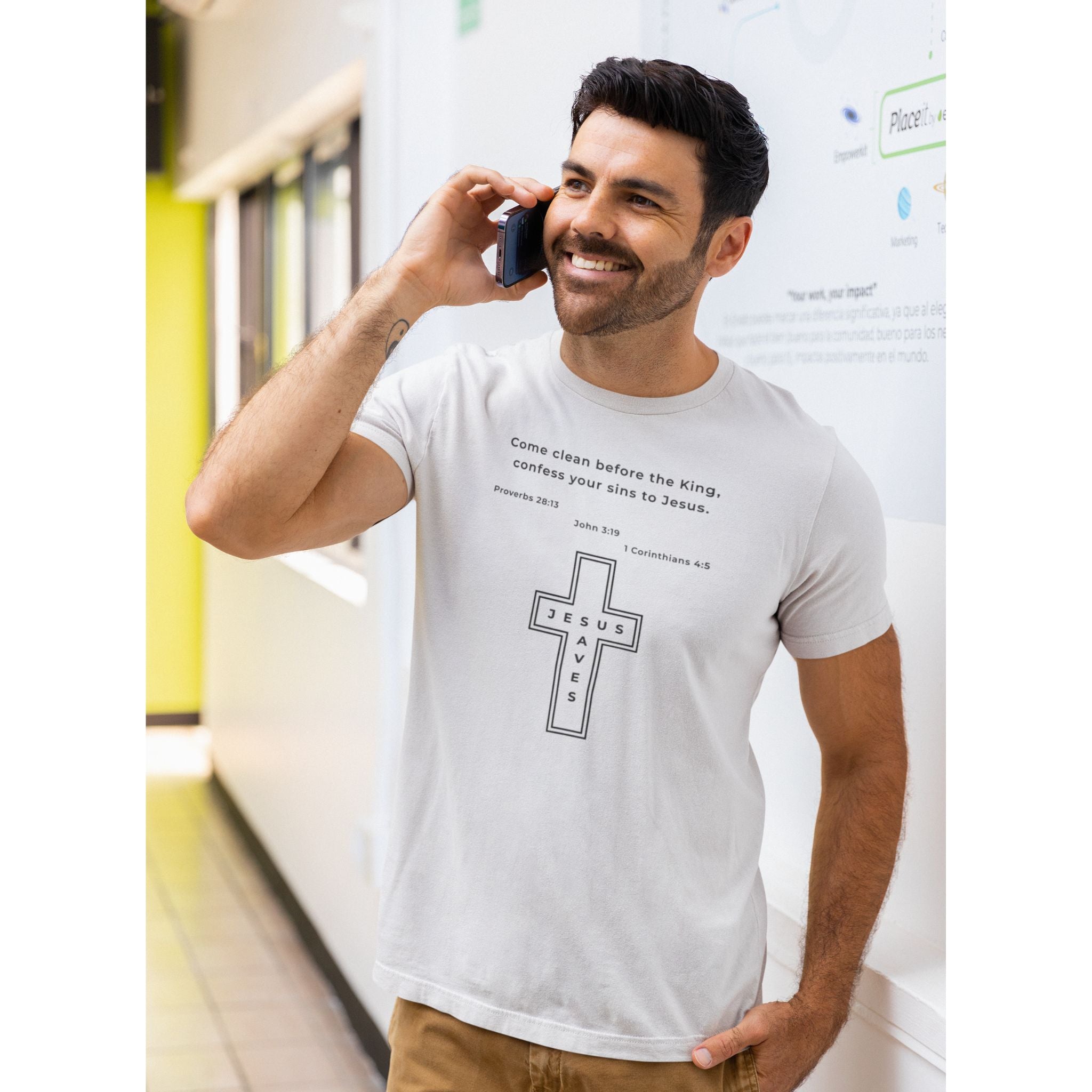 Come Clean Before the King — Christian T-Shirt | Repentance Faith Graphic | Front Print