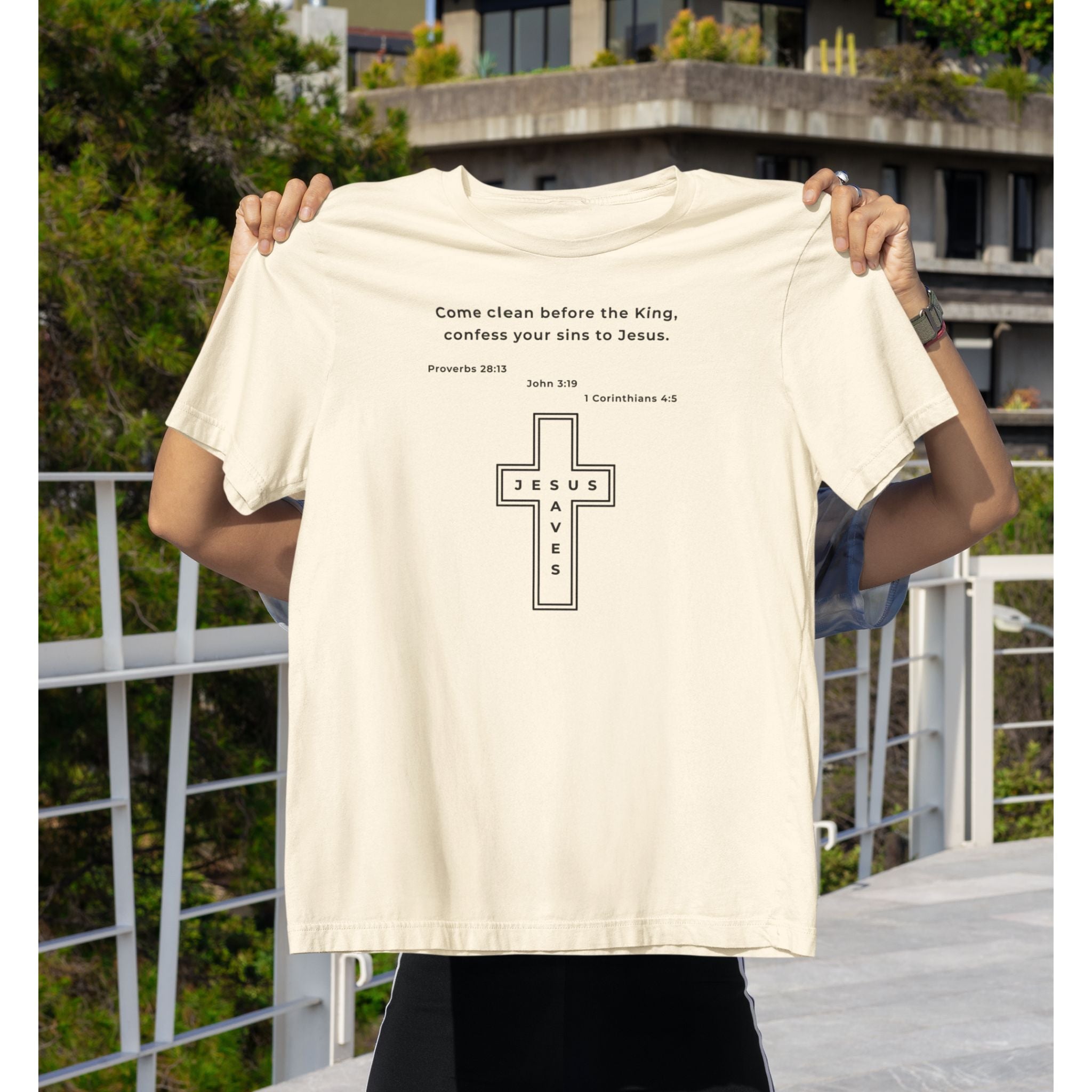 Come Clean Before the King — Christian T-Shirt | Repentance Faith Graphic | Front Print