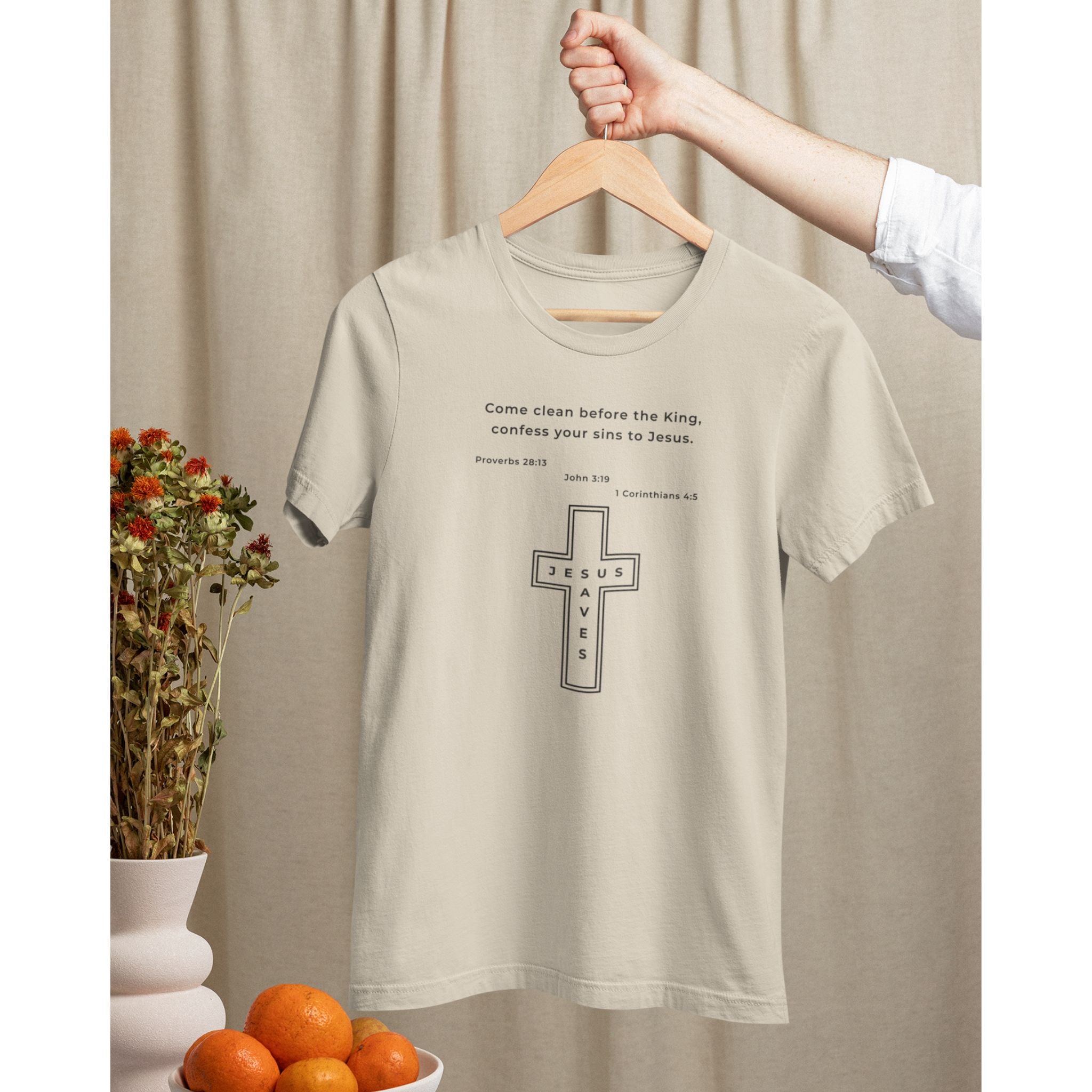 Come Clean Before the King — Christian T-Shirt | Repentance Faith Graphic | Front Print