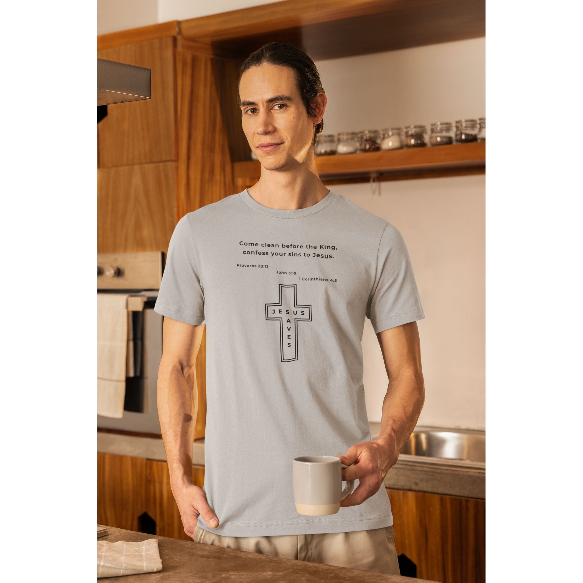 Come Clean Before the King — Christian T-Shirt | Repentance Faith Graphic | Front Print