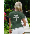Cross and Crown Back Print Christian T-Shirt | Christ Is King