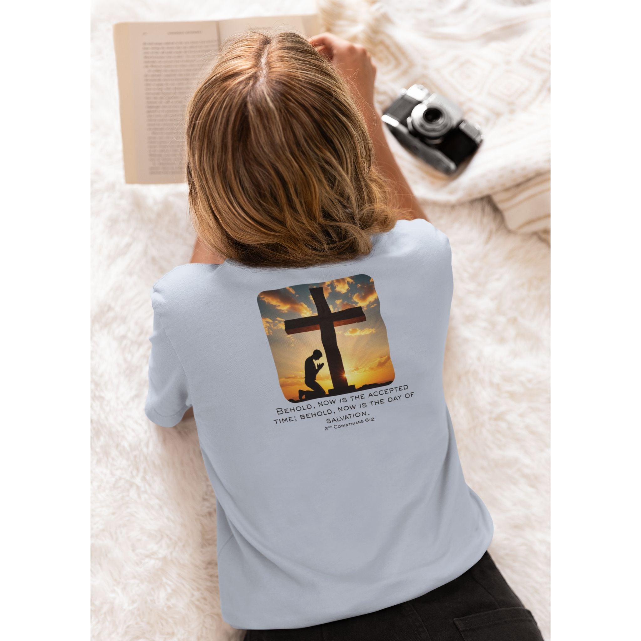 Day of Salvation — Christian T-Shirt | Salvation & Hope Back Print | Pastel