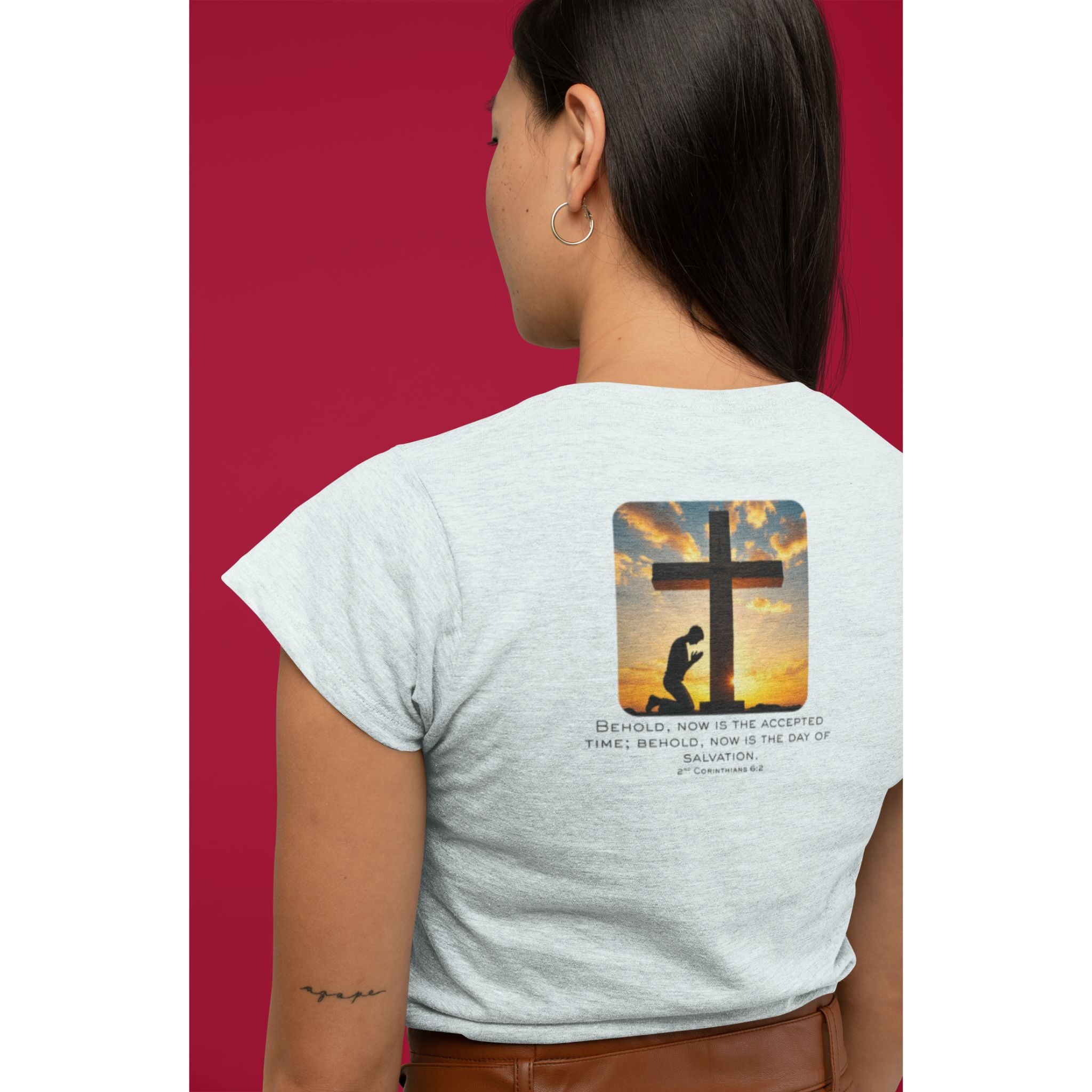 Day of Salvation — Christian T-Shirt | Salvation & Hope Back Print | Pastel