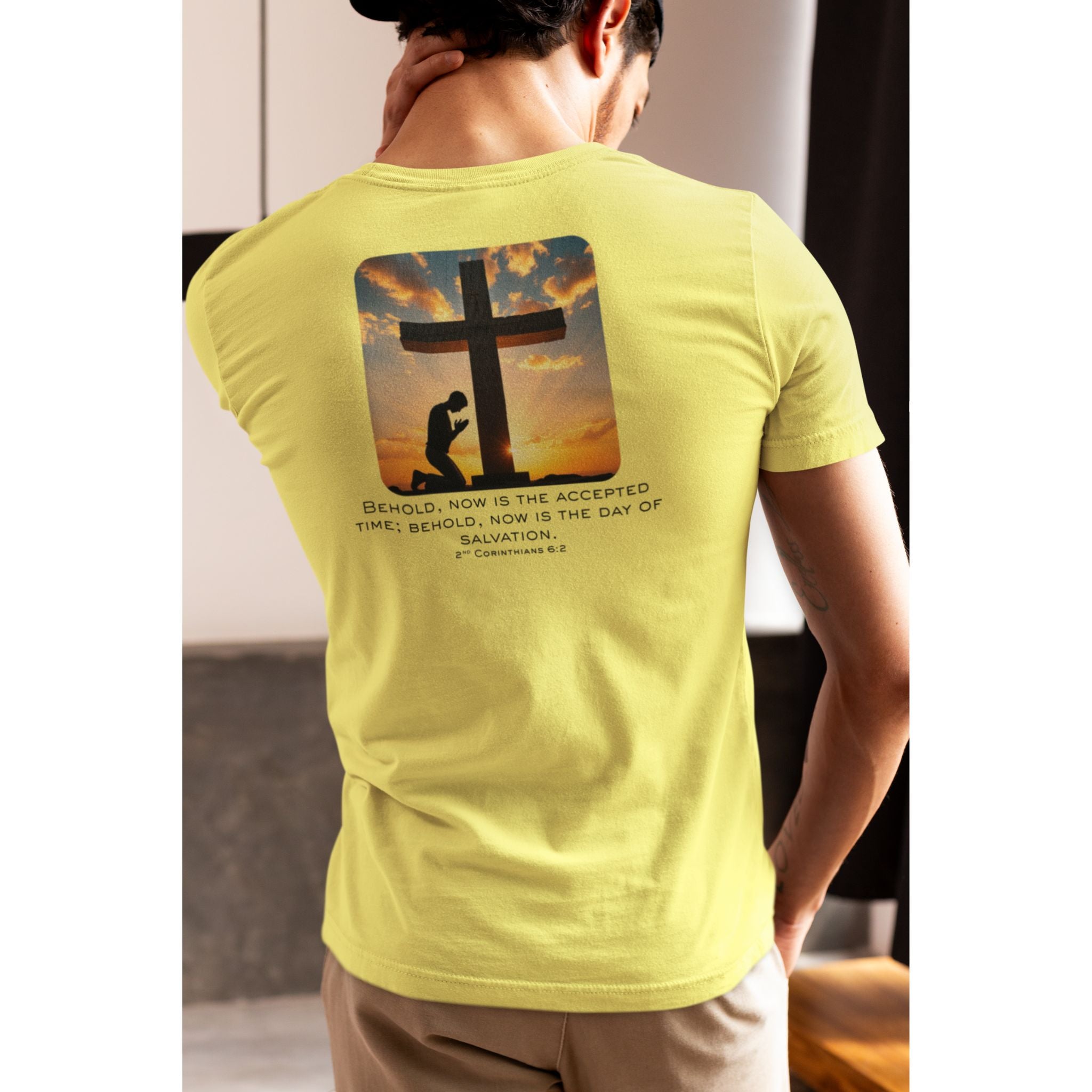 Day of Salvation — Christian T-Shirt | Salvation & Hope Back Print | Pastel