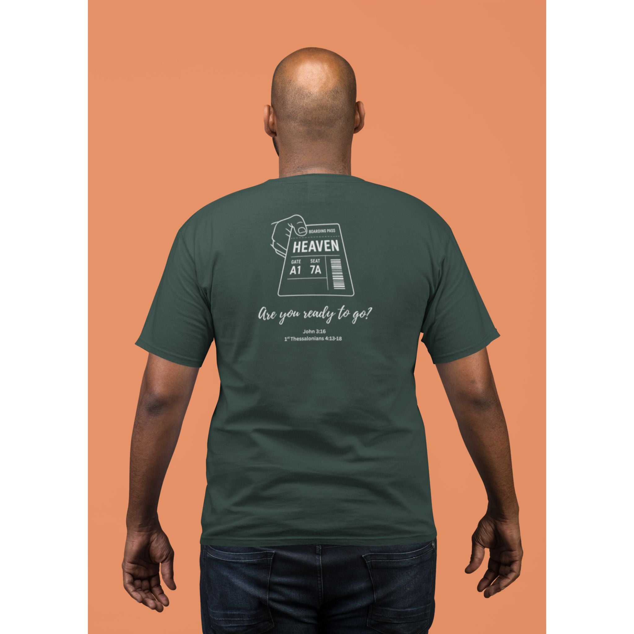 Boarding Pass to Heaven Christian T-Shirt — John 3:16 Faith Design