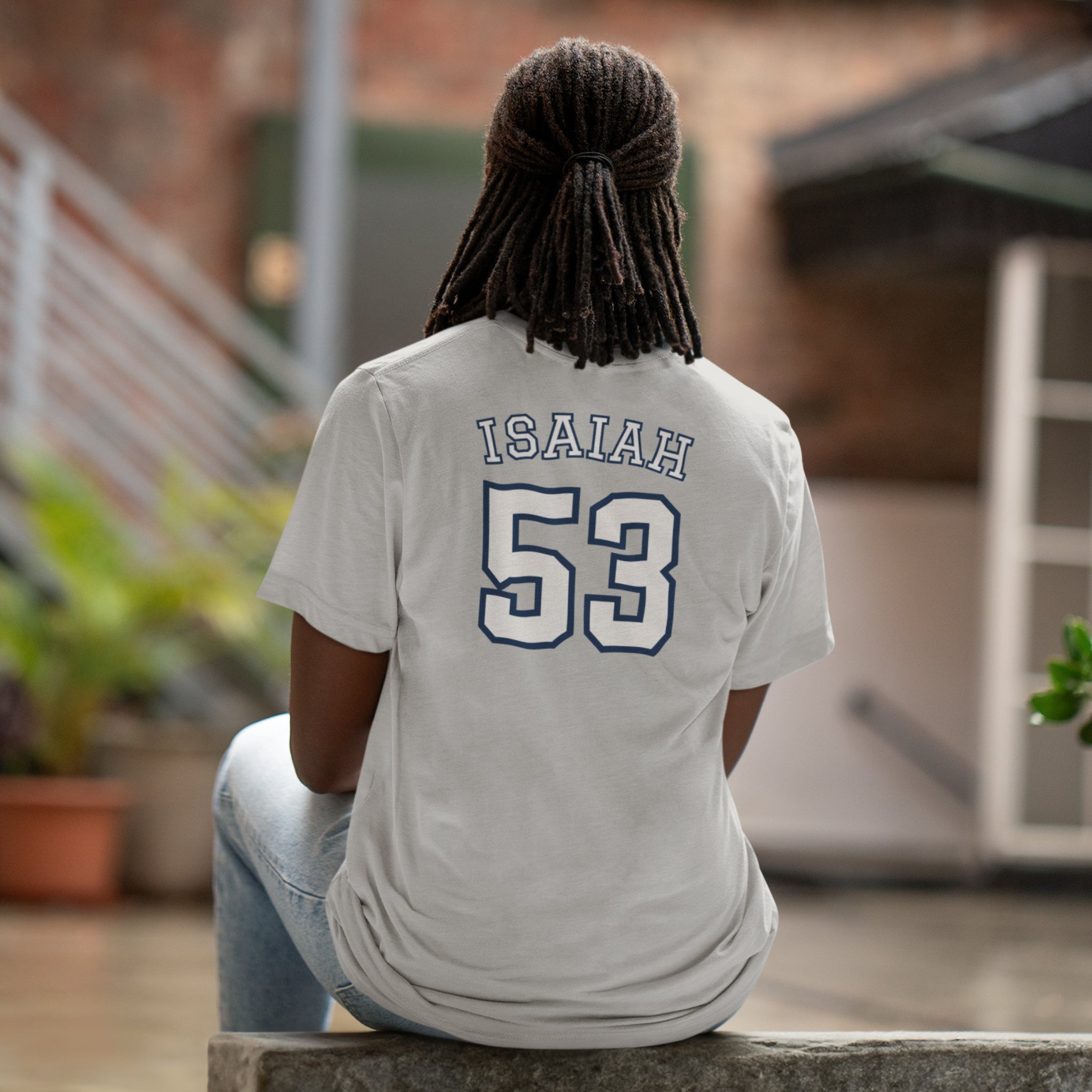 Isaiah 53 Jersey Tee - Christian T-Shirt | Back Print | The Faith Roster