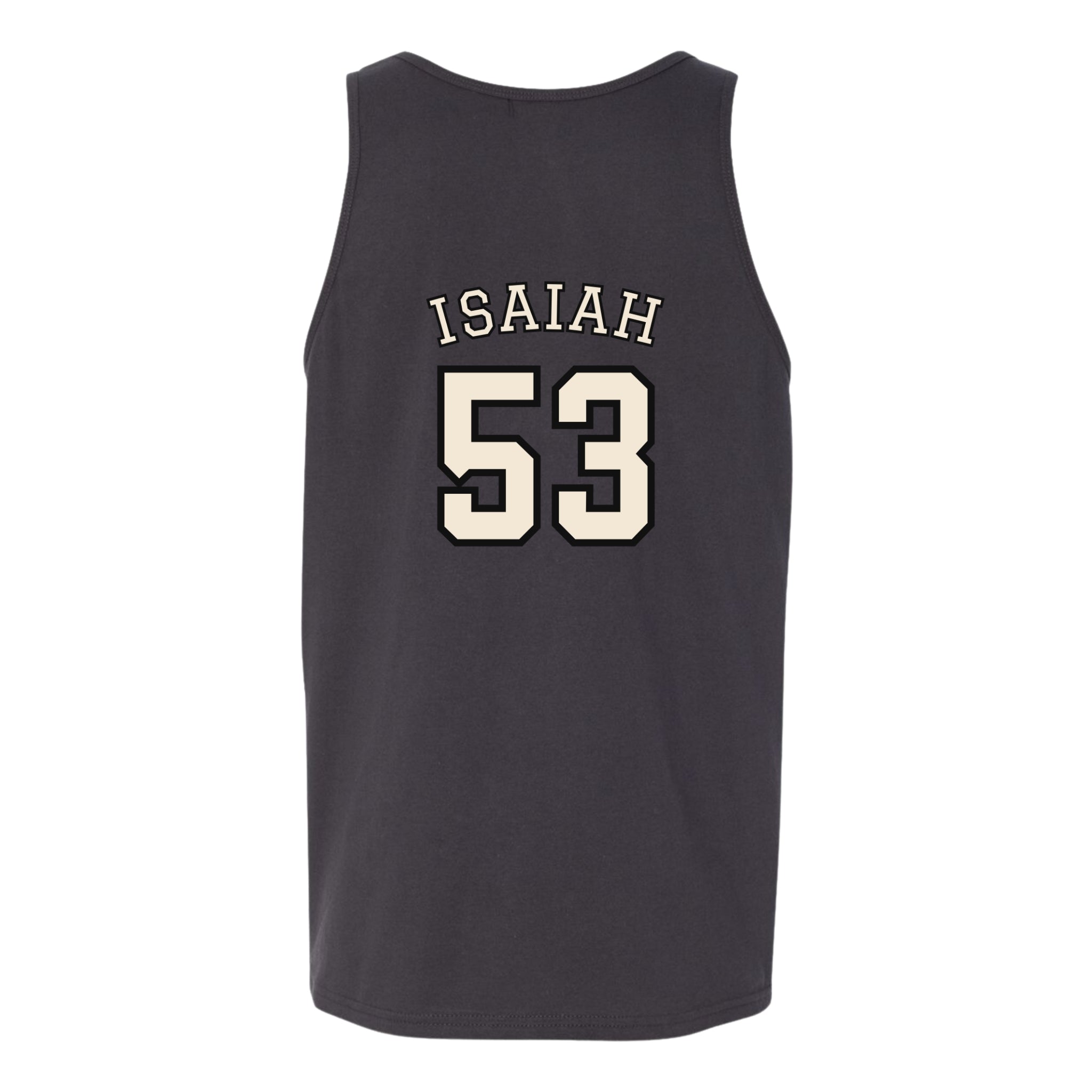 Isaiah 53 Jersey Tank - Christian Tank Top | Back Print | The Faith Roster