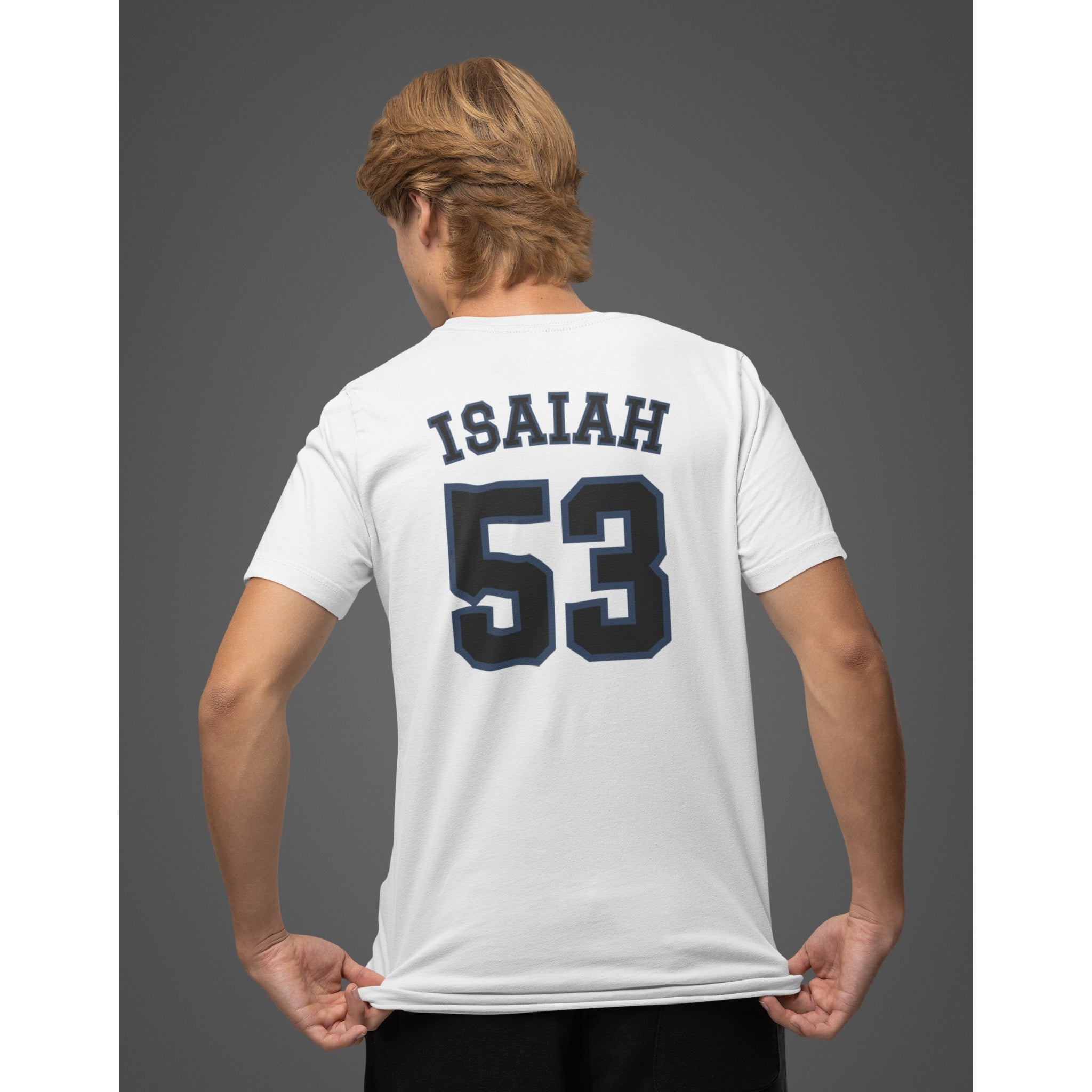 Isaiah 53 Jersey Tee - Christian T-Shirt | Back Print | The Faith Roster