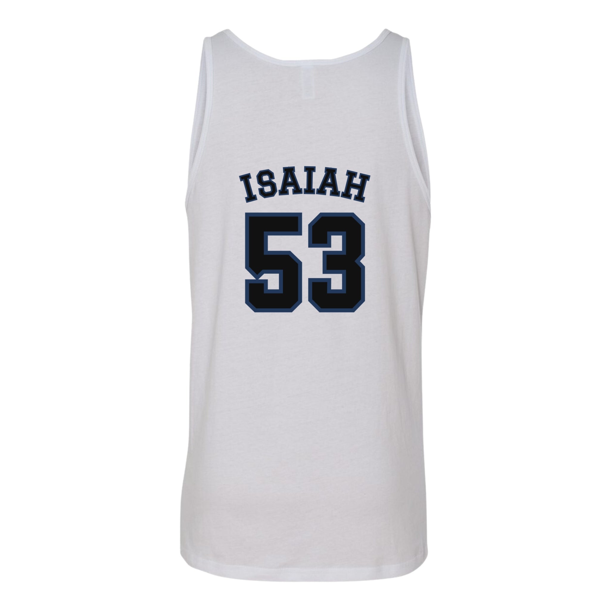 Isaiah 53 Jersey Tank - Christian Tank Top | Back Print | The Faith Roster