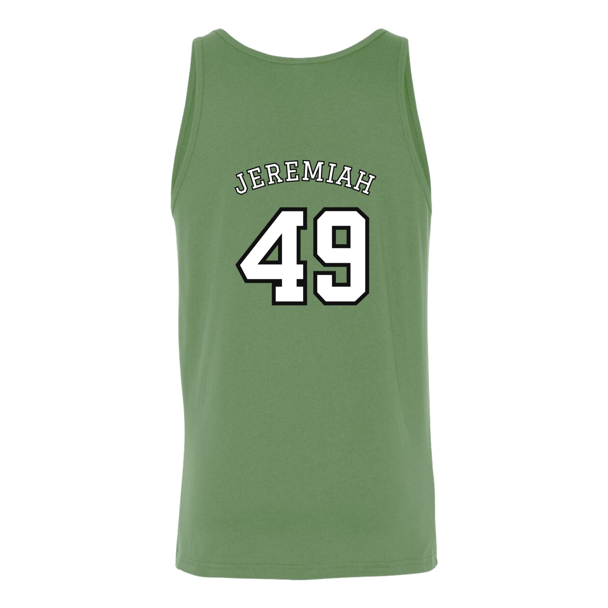 Jeremiah 49 Jersey Tank - Christian Tank Top | Back Print | The Faith Roster