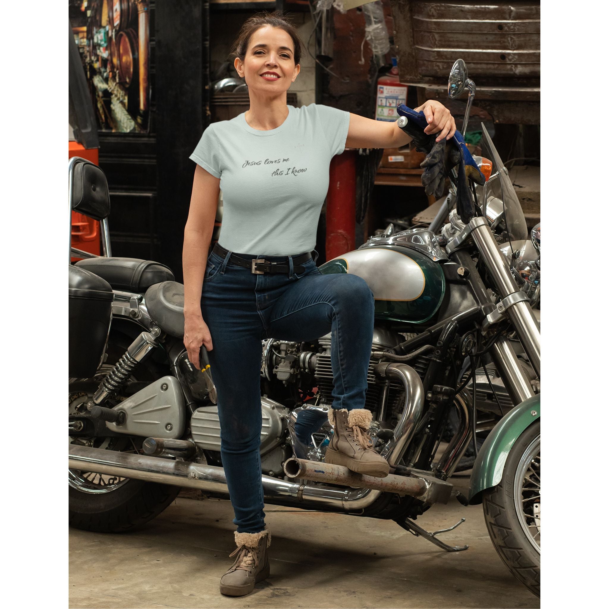 Jesus Loves Me — Christian T-Shirt | Childlike Faith Front Print | Founders Edition