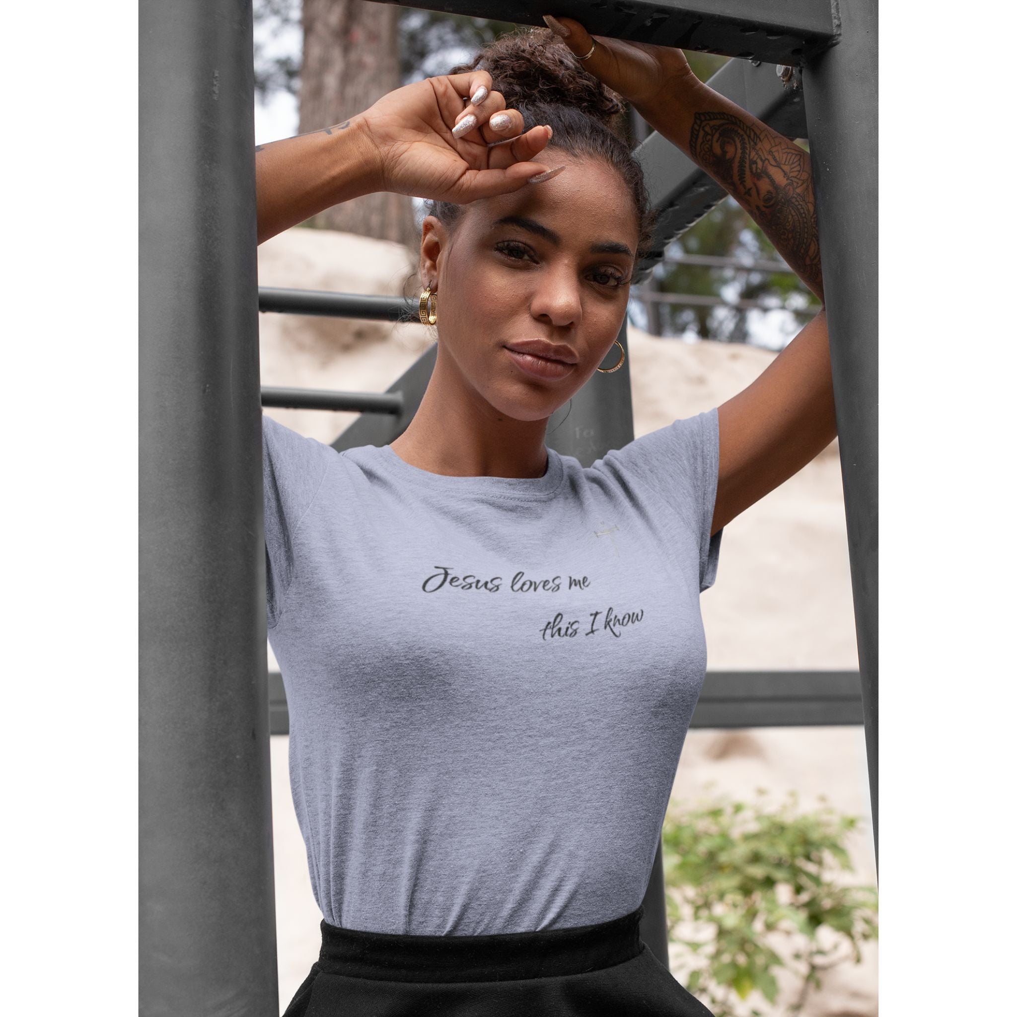 Jesus Loves Me — Christian T-Shirt | Childlike Faith Front Print | Founders Edition