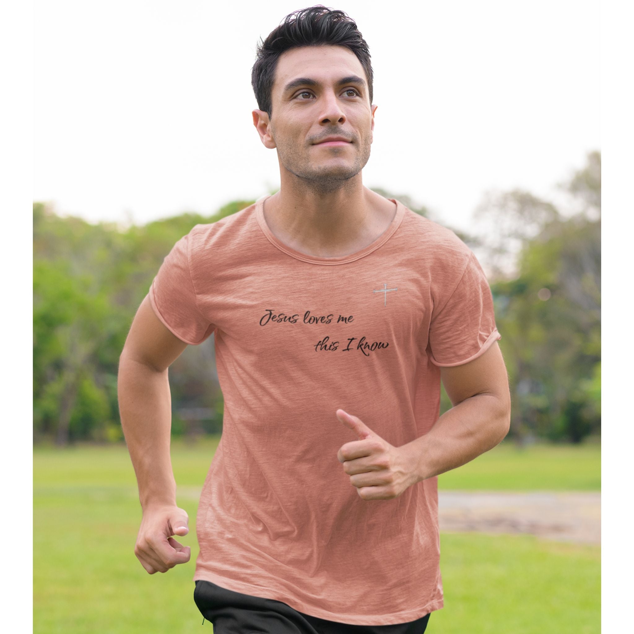 Jesus Loves Me — Christian T-Shirt | Childlike Faith Front Print | Founders Edition