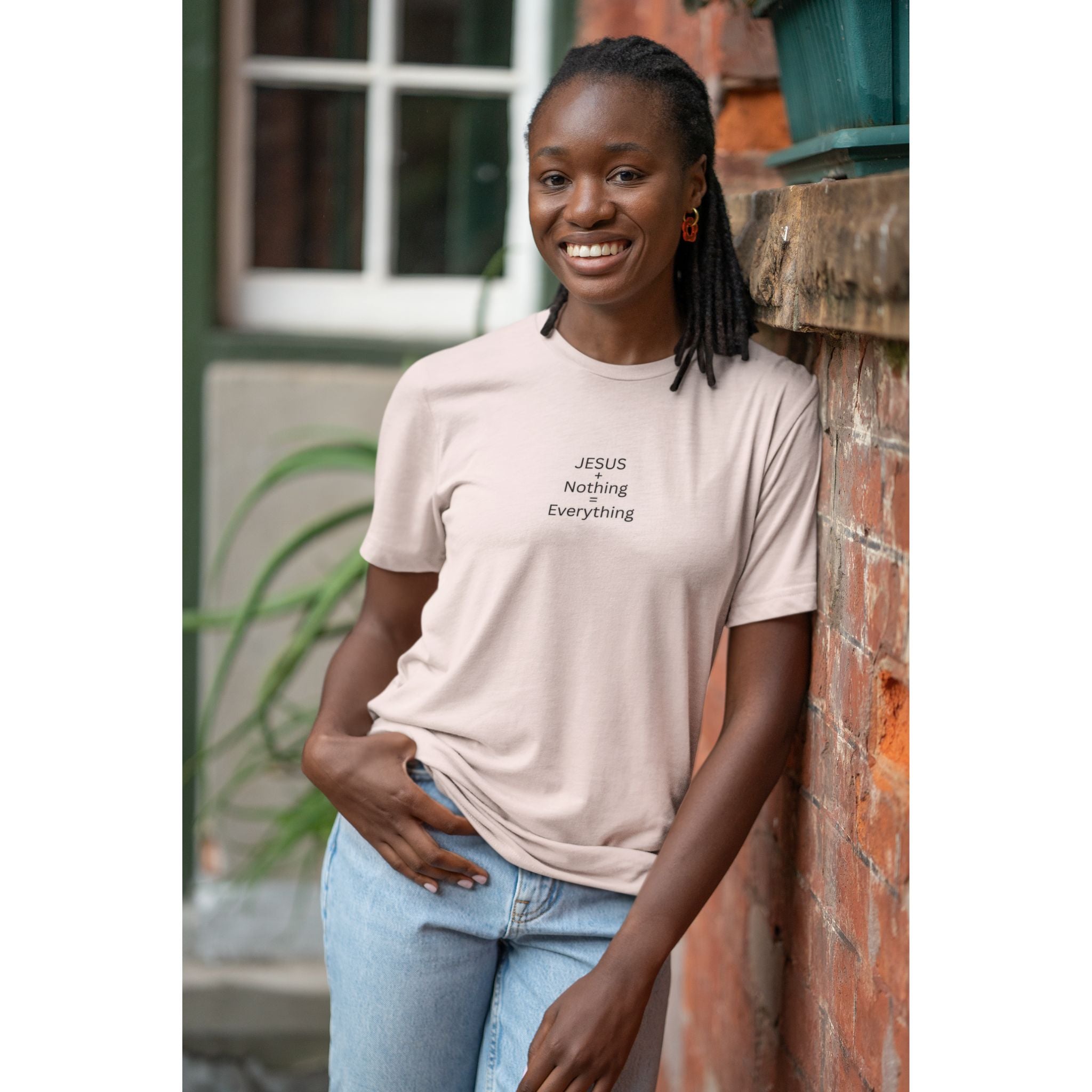 Jesus Plus Nothing — Christian T-Shirt | Faith-Centered Minimalist Front Print | Minimalist Edition