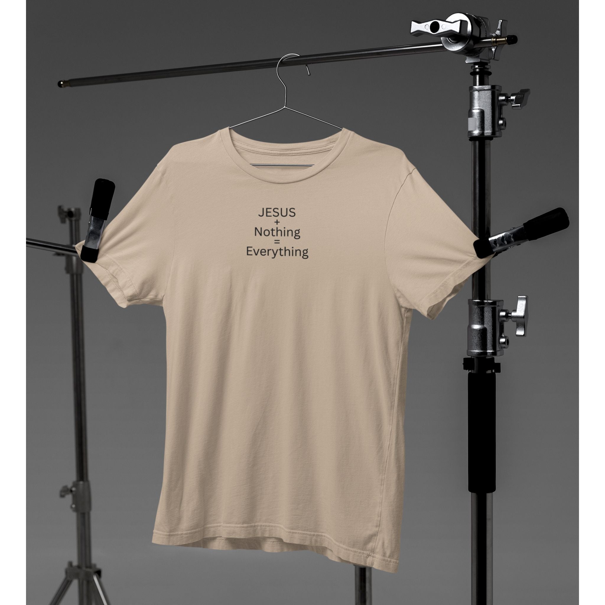 Jesus Plus Nothing — Christian T-Shirt | Faith-Centered Minimalist Front Print | Minimalist Edition
