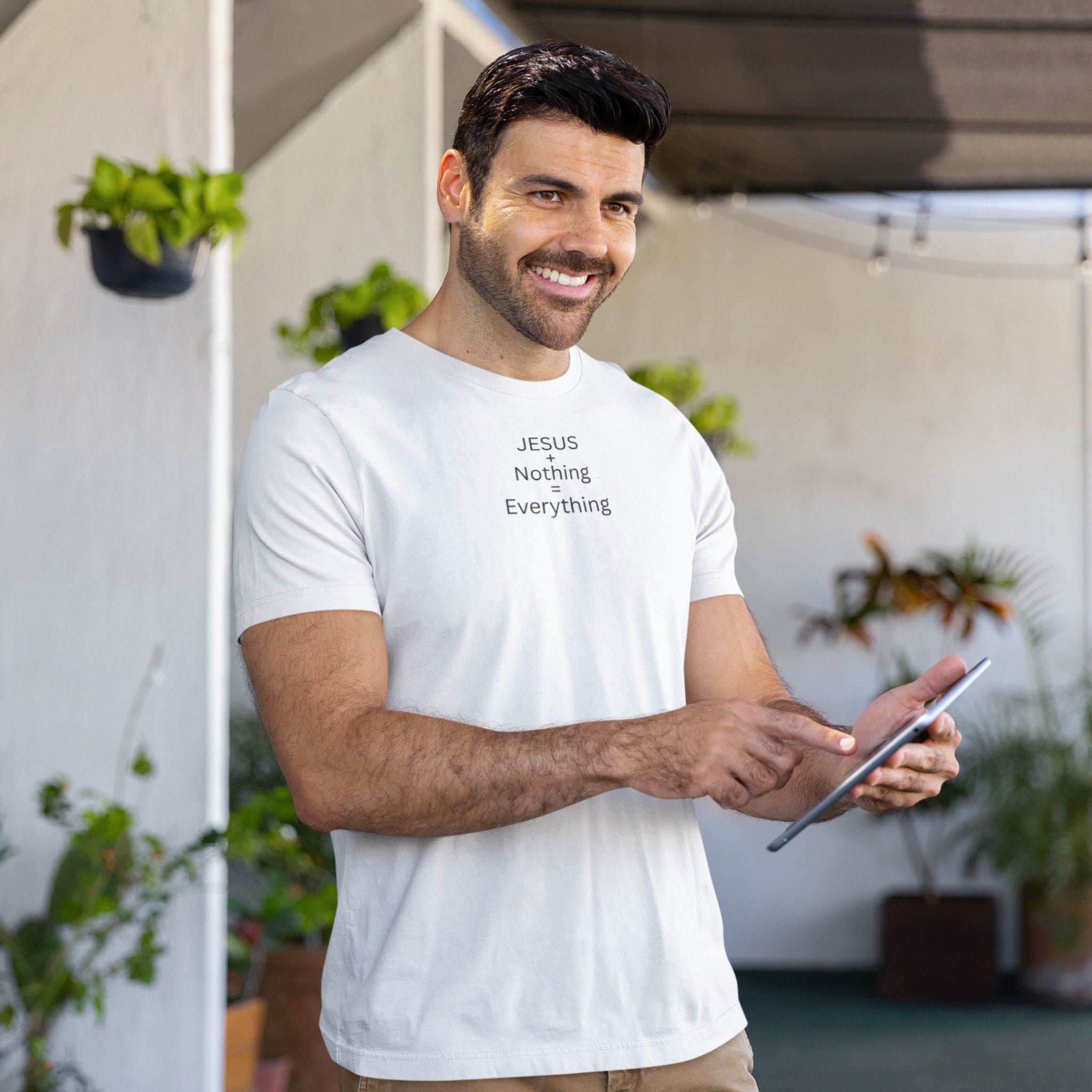 Jesus Plus Nothing — Christian T-Shirt | Faith-Centered Minimalist Front Print | Minimalist Edition