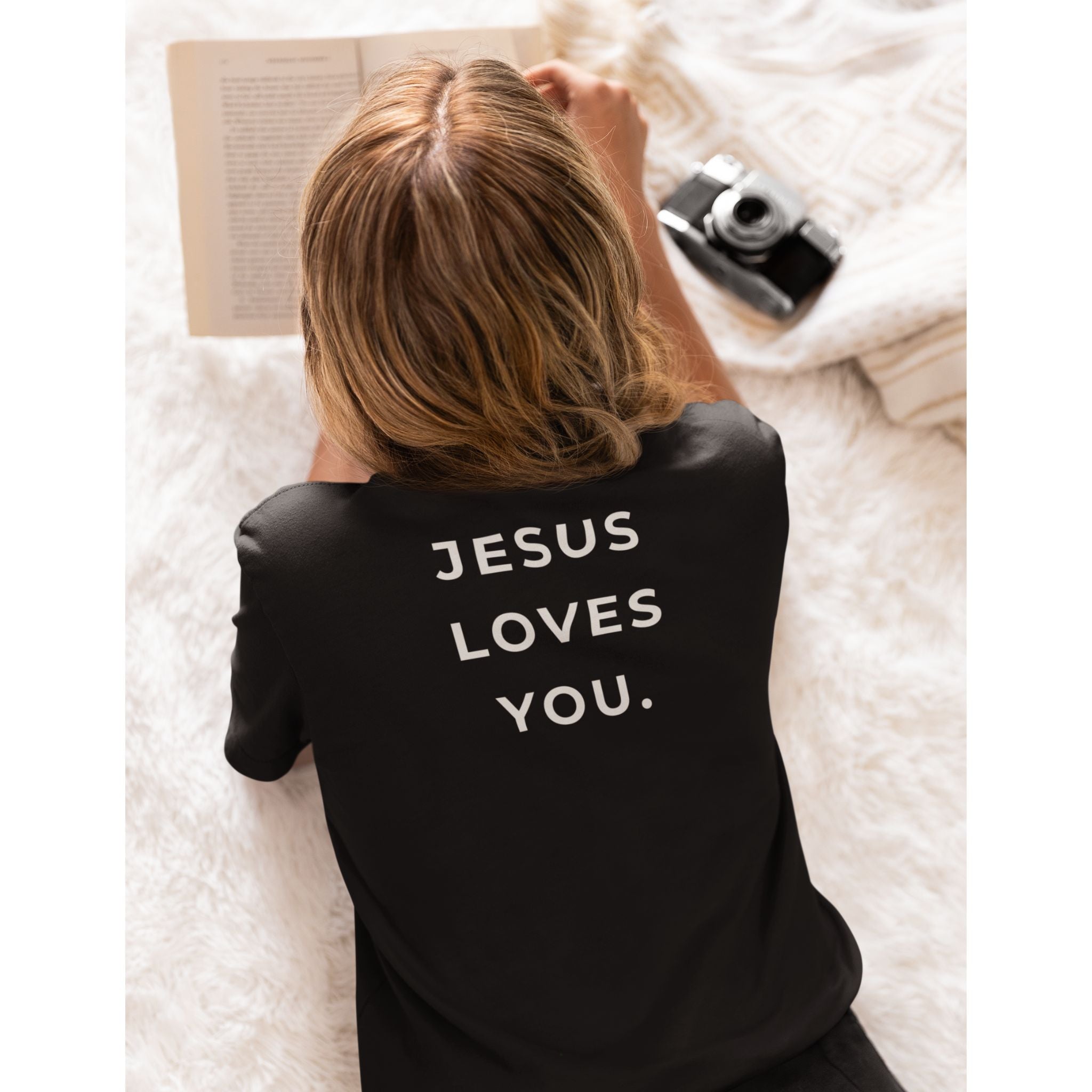 Jesus Loves You Back Print Christian T-Shirt | Bold Faith Message