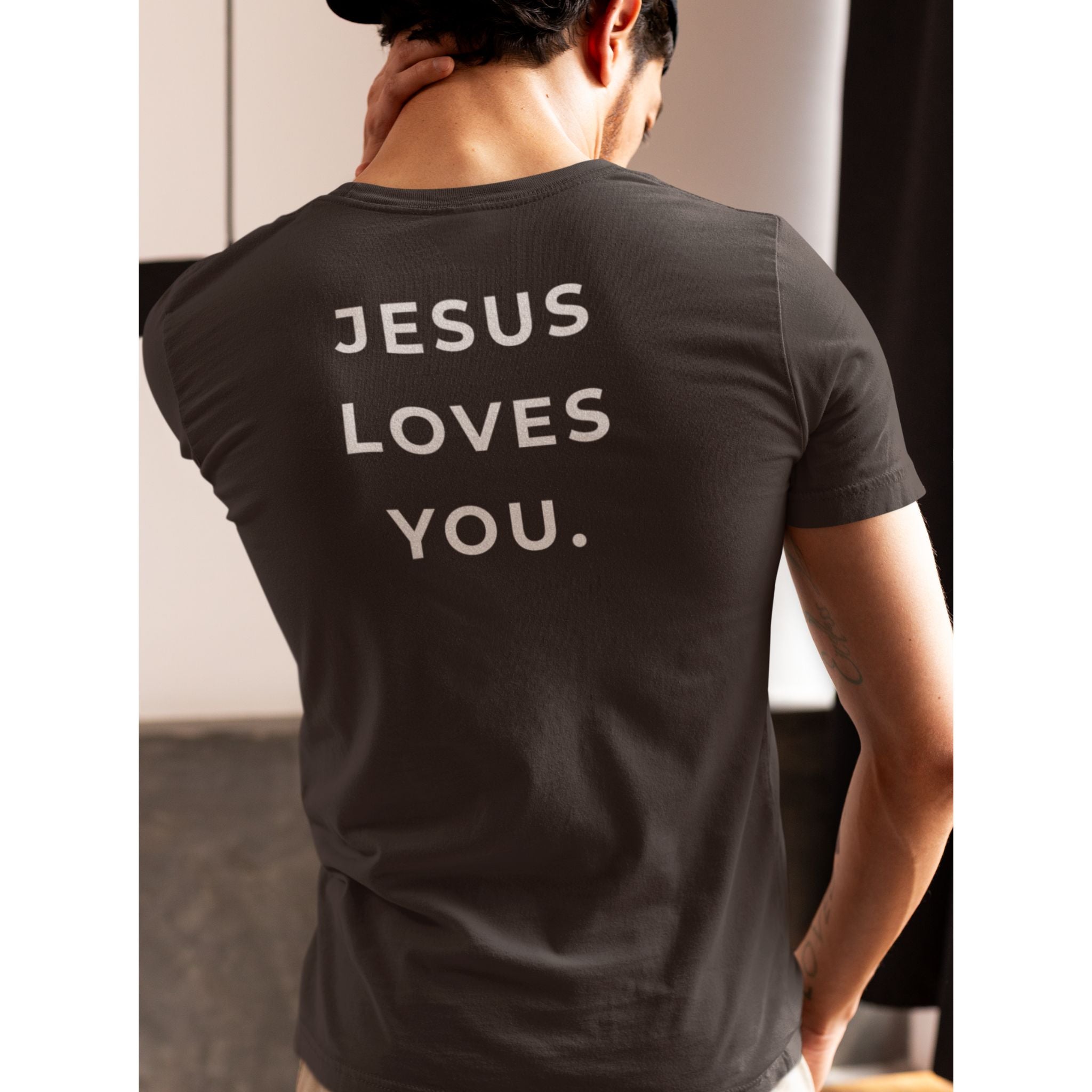 Jesus Loves You Back Print Christian T-Shirt | Bold Faith Message