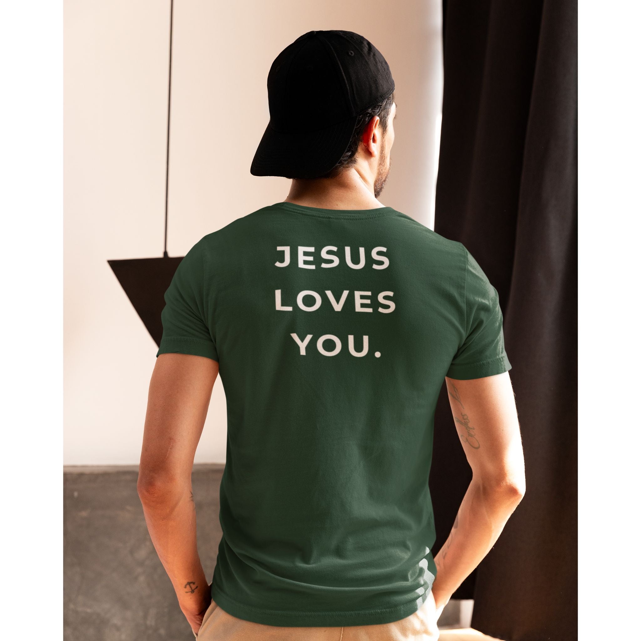 Jesus Loves You Back Print Christian T-Shirt | Bold Faith Message