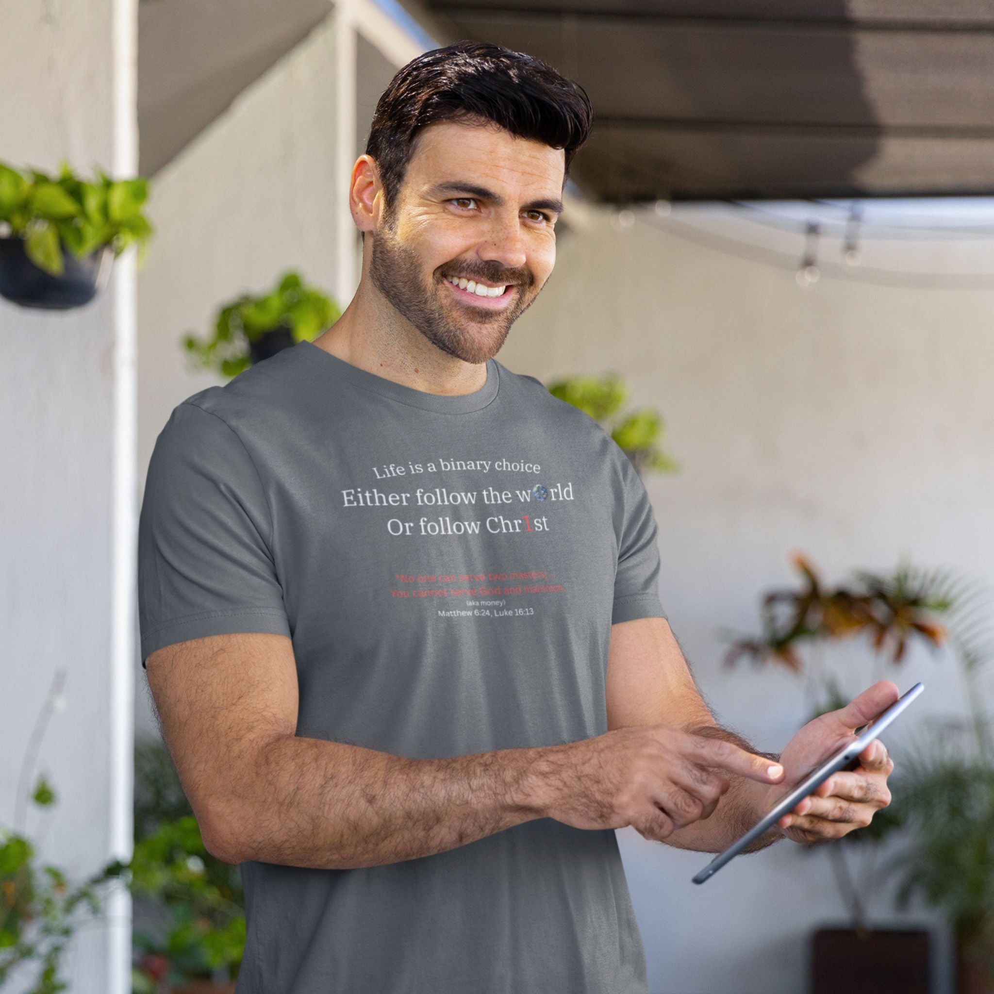 Binary Choice Christian T-Shirt — Follow Christ Not the World