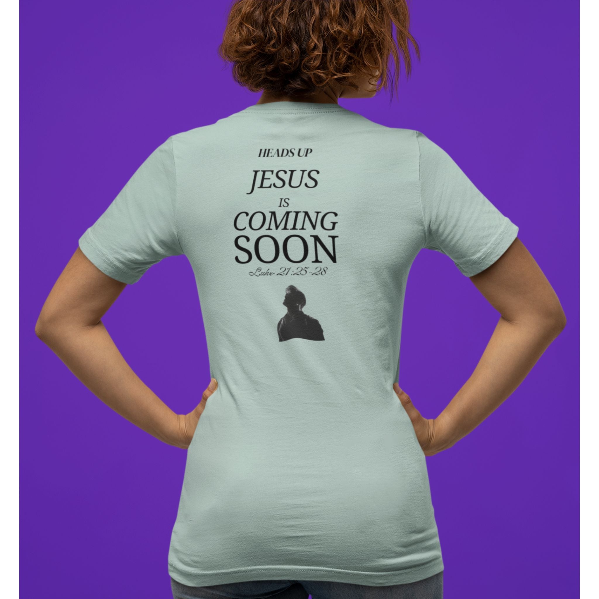 Looking Up — Christian T-Shirt | Back Print | Minimalist Edition