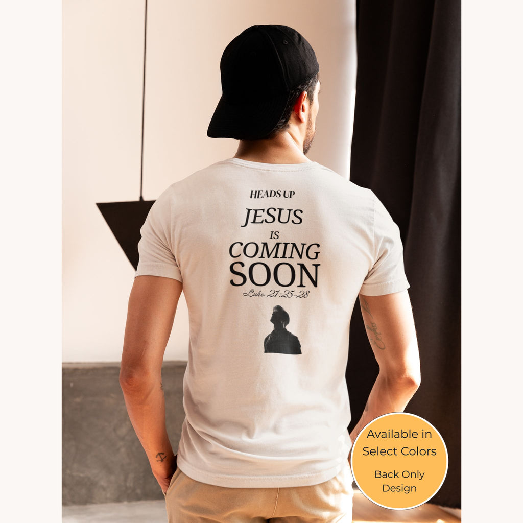 Looking Up — Christian T-Shirt | Back Print | Minimalist Edition