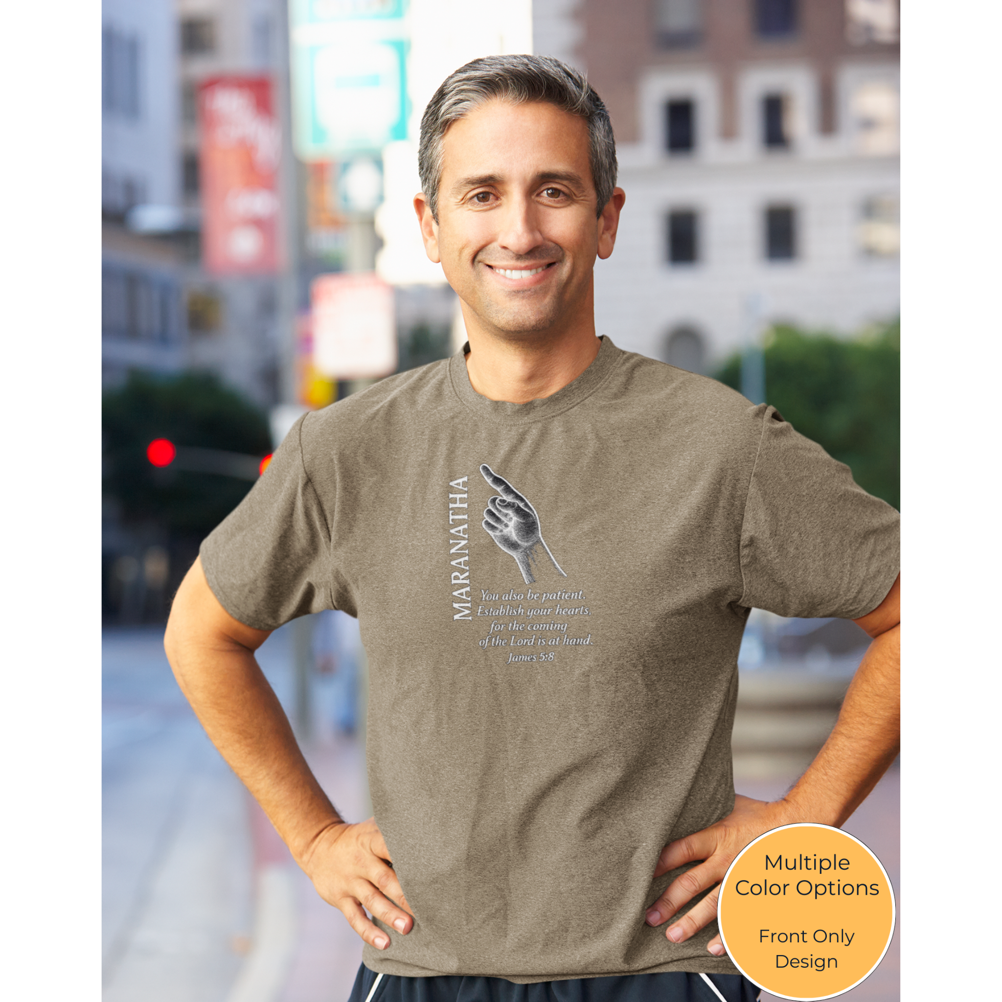 Maranatha — Christian T-Shirt | Ready Hearts, Steadfast Faith — Lampstand