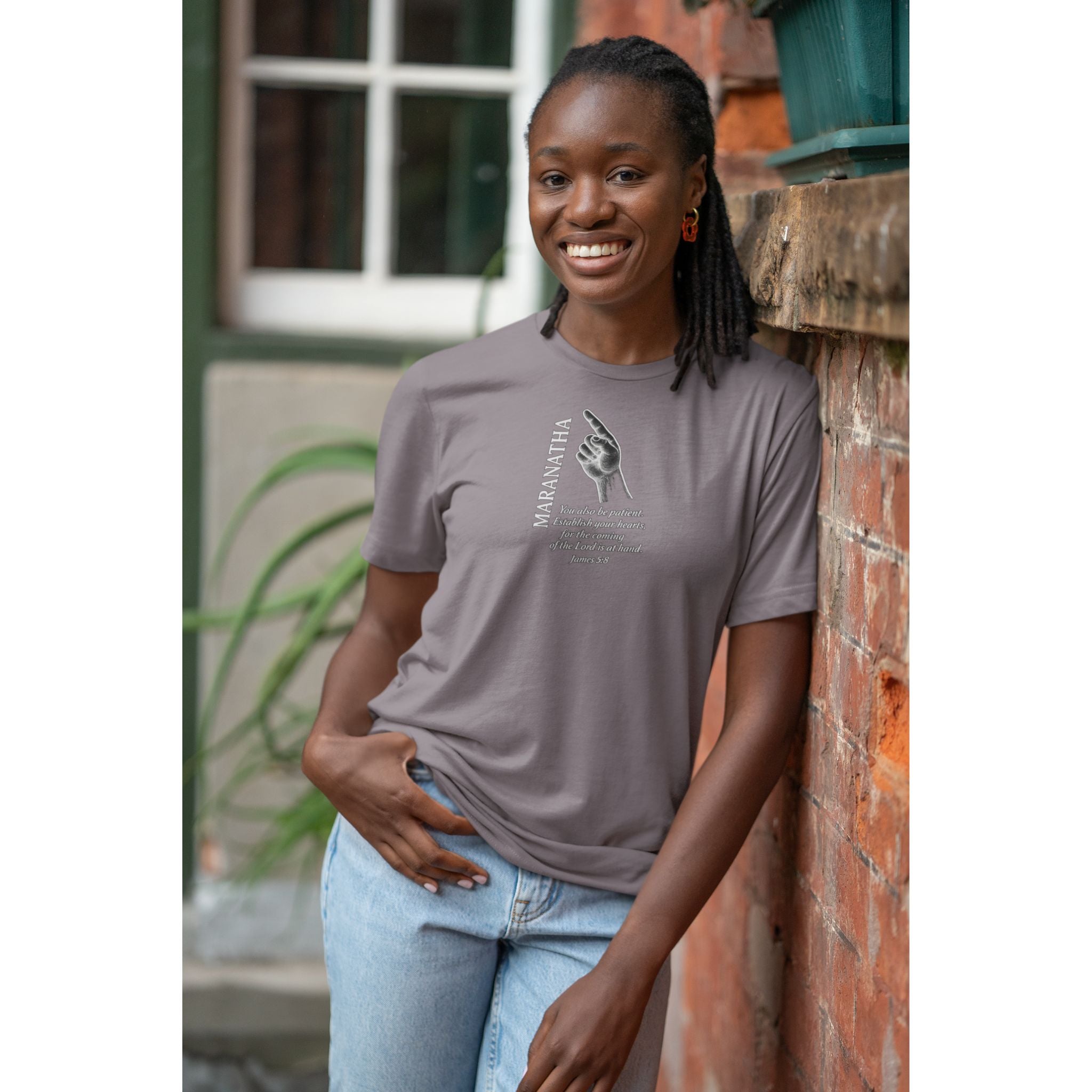 Maranatha — Christian T-Shirt | Ready Hearts, Steadfast Faith — Lampstand