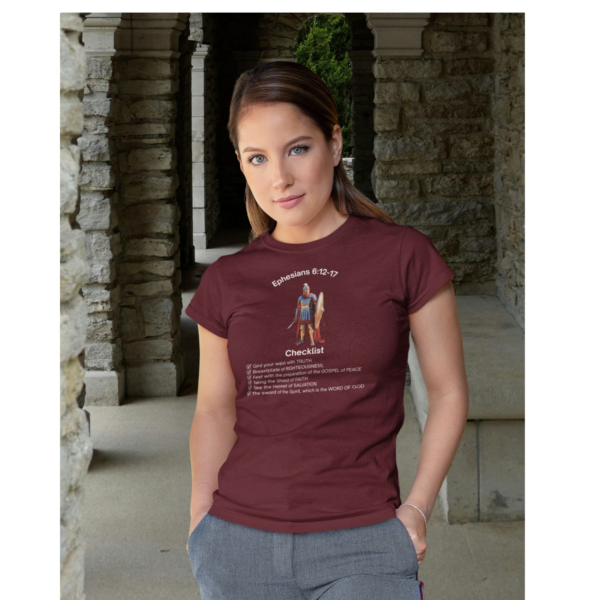 Armor of God Christian T-Shirt — Ephesians 6 Faith Design