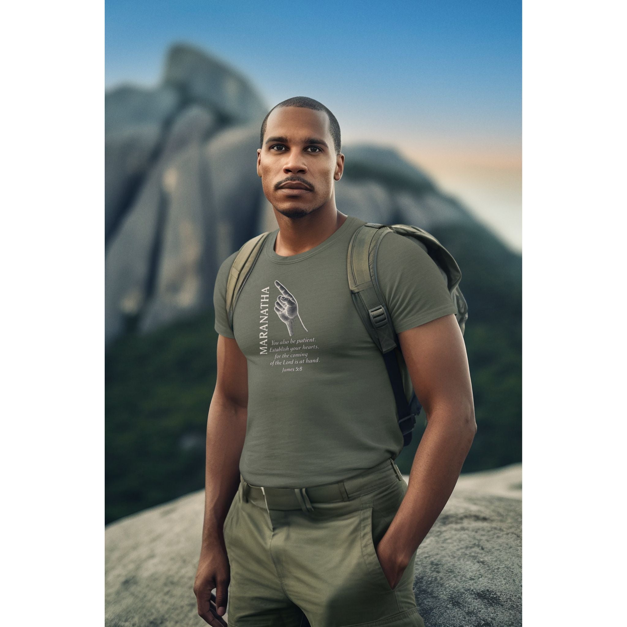 Maranatha Christian T-Shirt — James 5:8 Faith Message