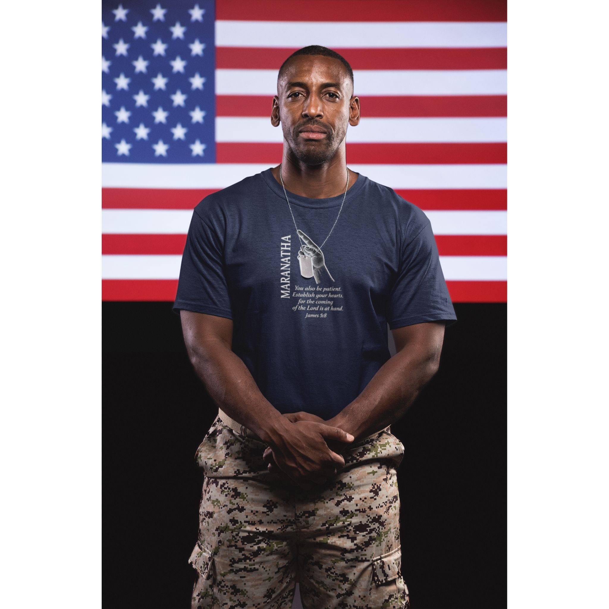 Maranatha Christian T-Shirt — James 5:8 Faith Message