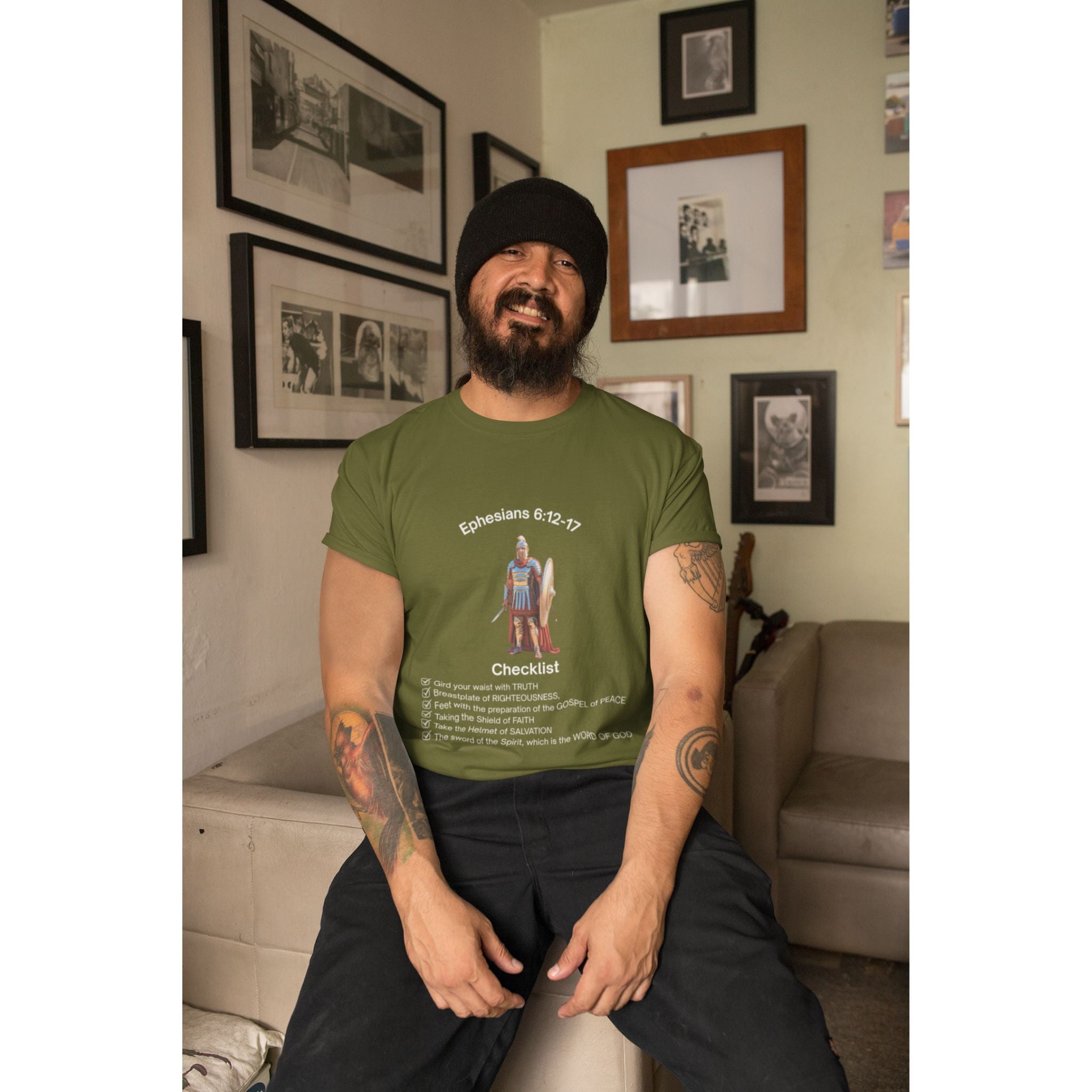 Armor of God Christian T-Shirt — Ephesians 6 Faith Design