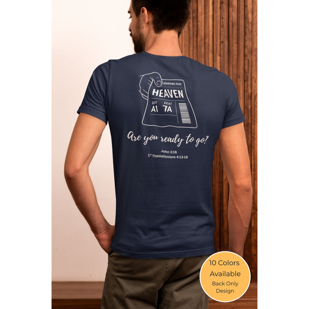 Boarding Pass to Heaven Christian T-Shirt — John 3:16 Faith Design