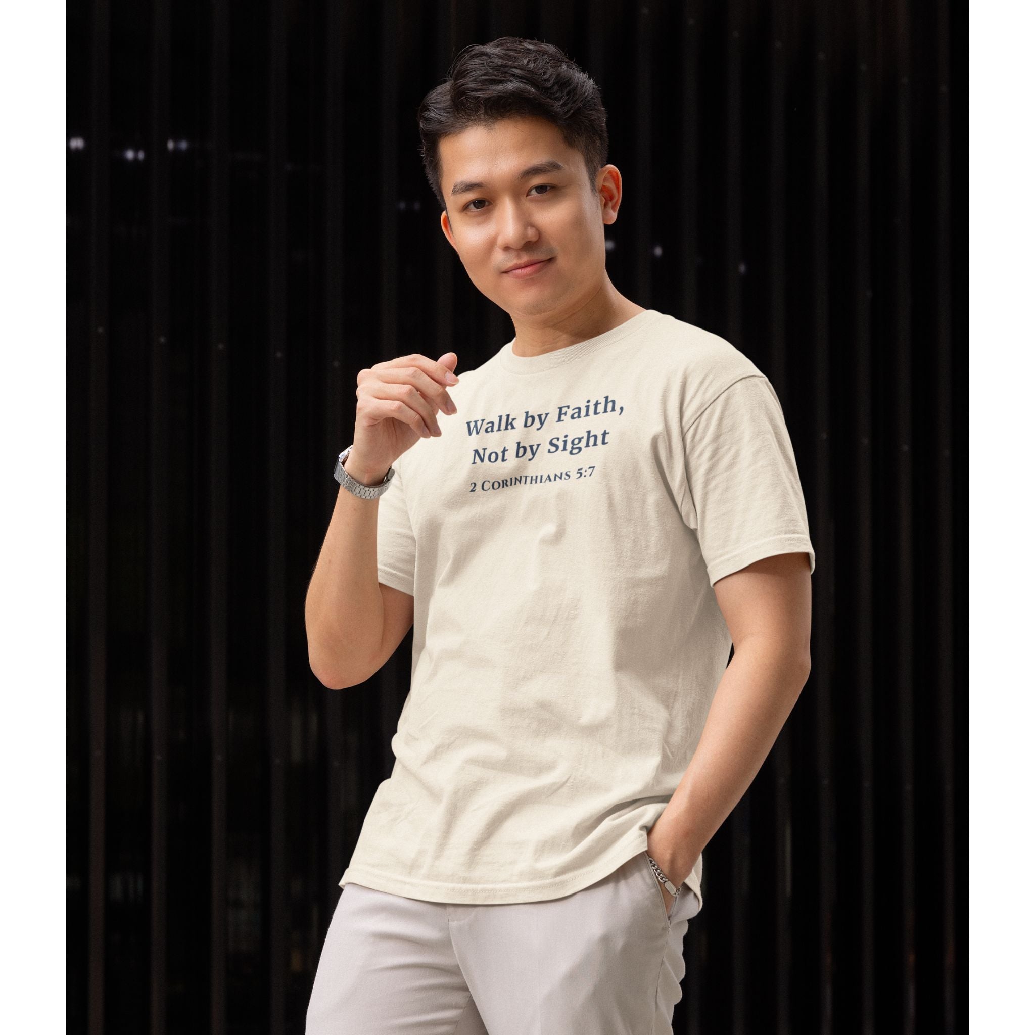 Walk by Faith, Not by Sight Christian T-Shirt