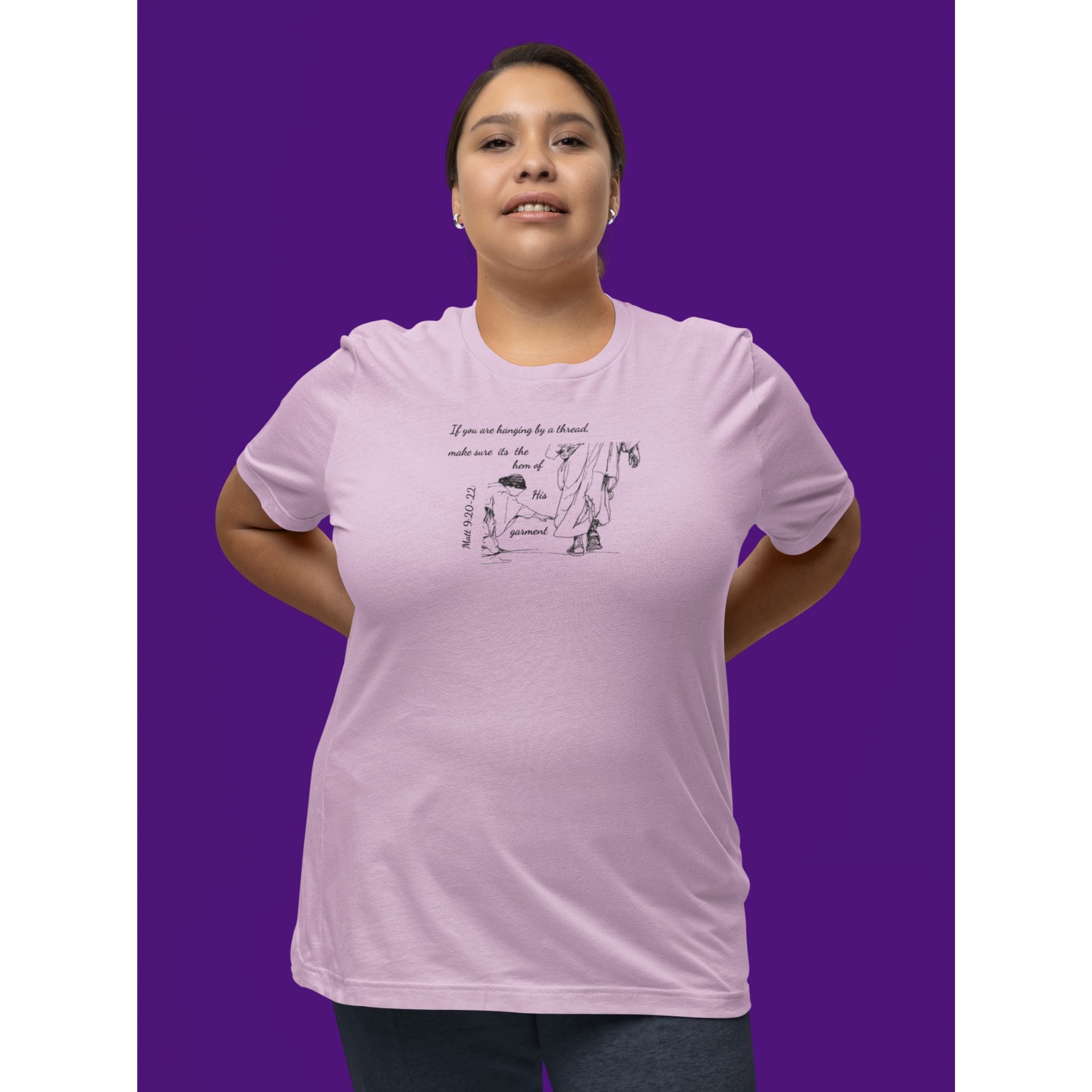 Reaching for the Robe — Christian T-Shirt | Faith That Reaches | Pastel Edition
