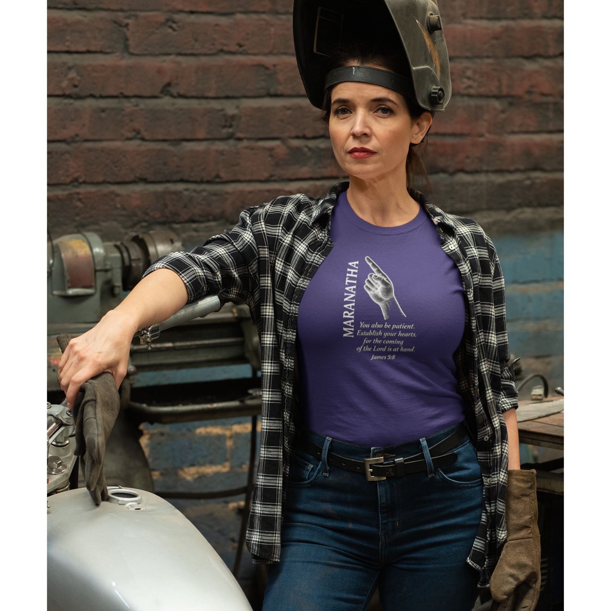 Maranatha Christian T-Shirt — James 5:8 Faith Message