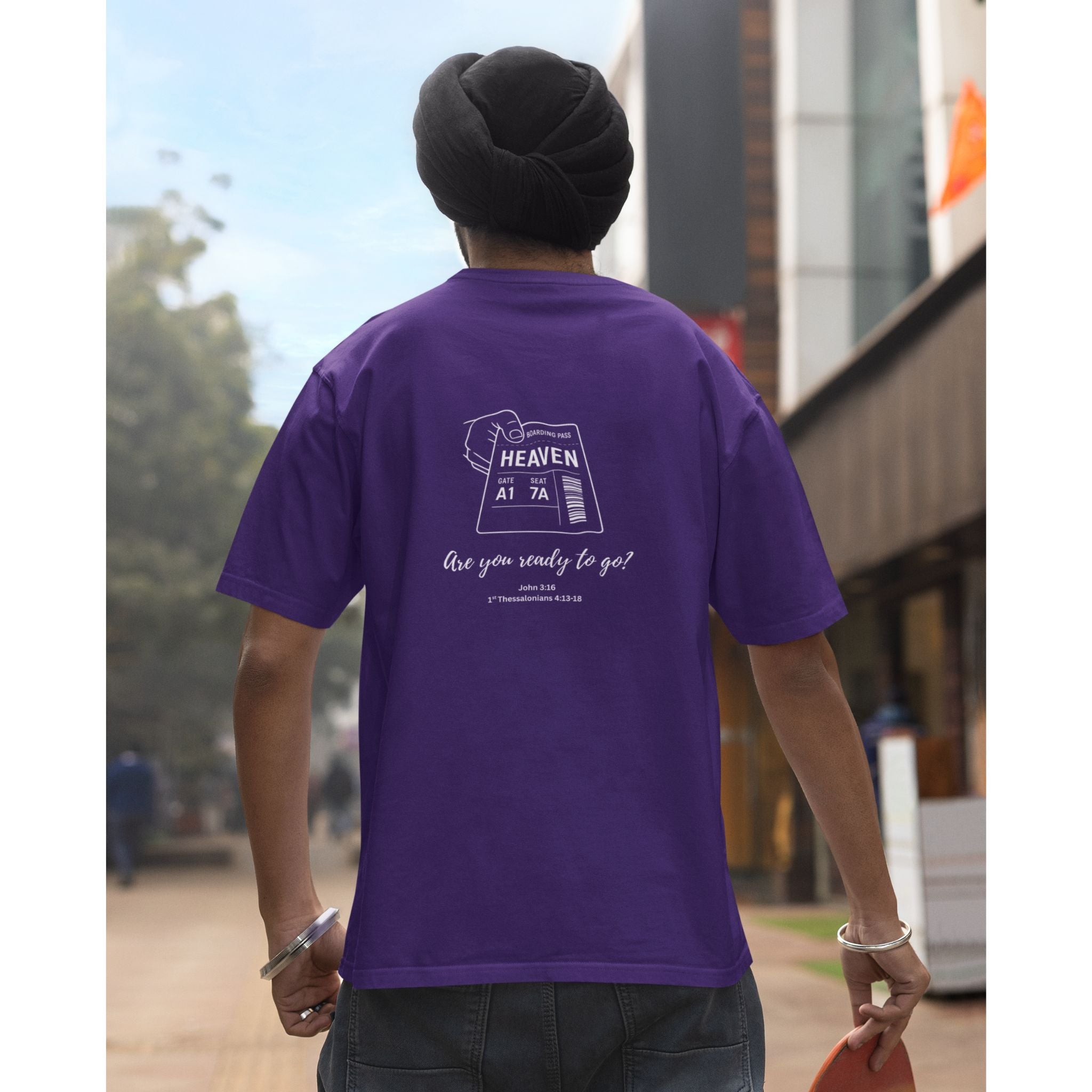 Boarding Pass to Heaven Christian T-Shirt — John 3:16 Faith Design