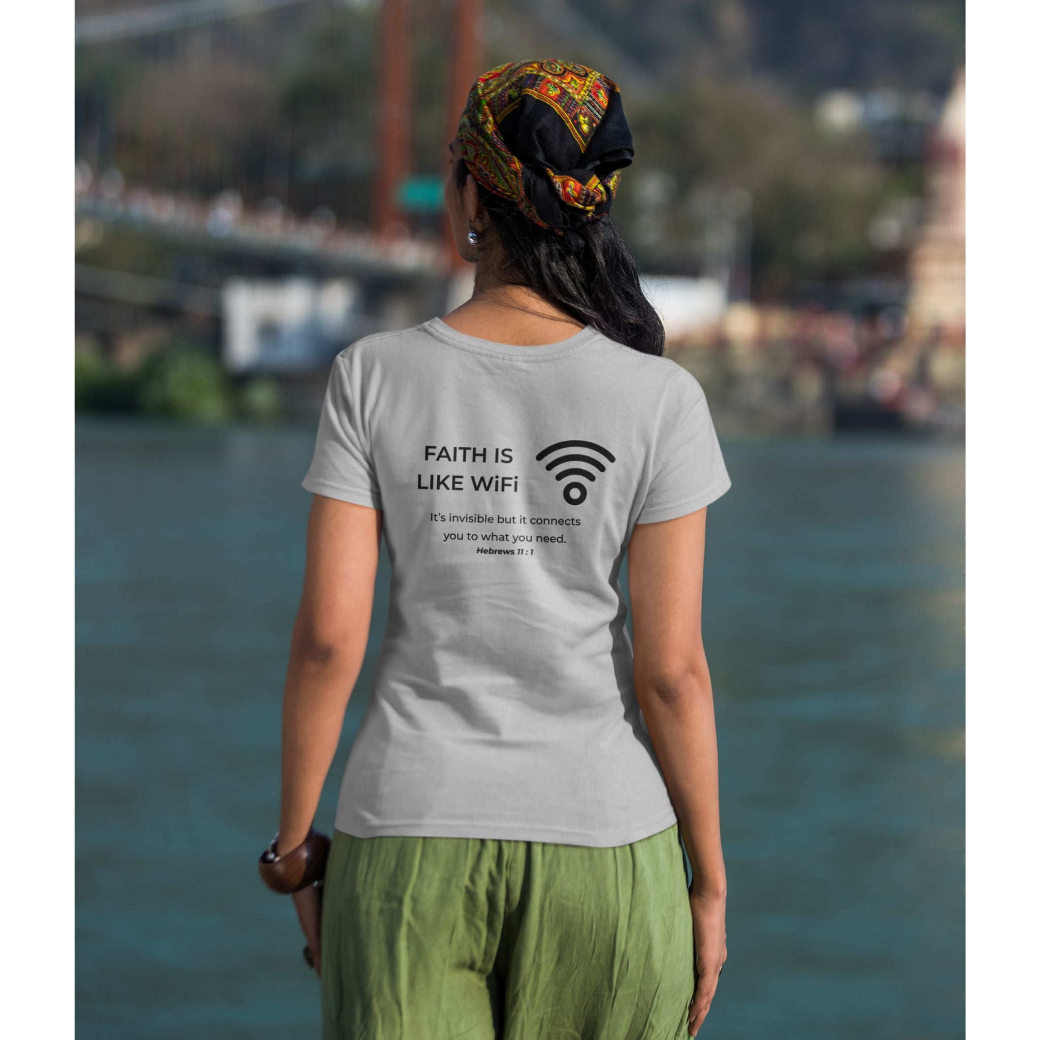 WiFi Faith — Christian T-Shirt | Trust Beyond Sight | Minimalist